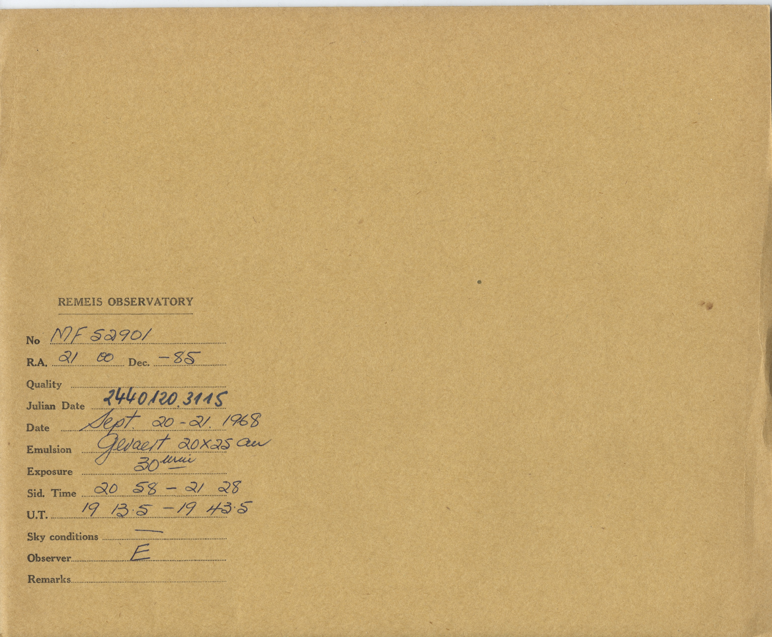 Plate envelope