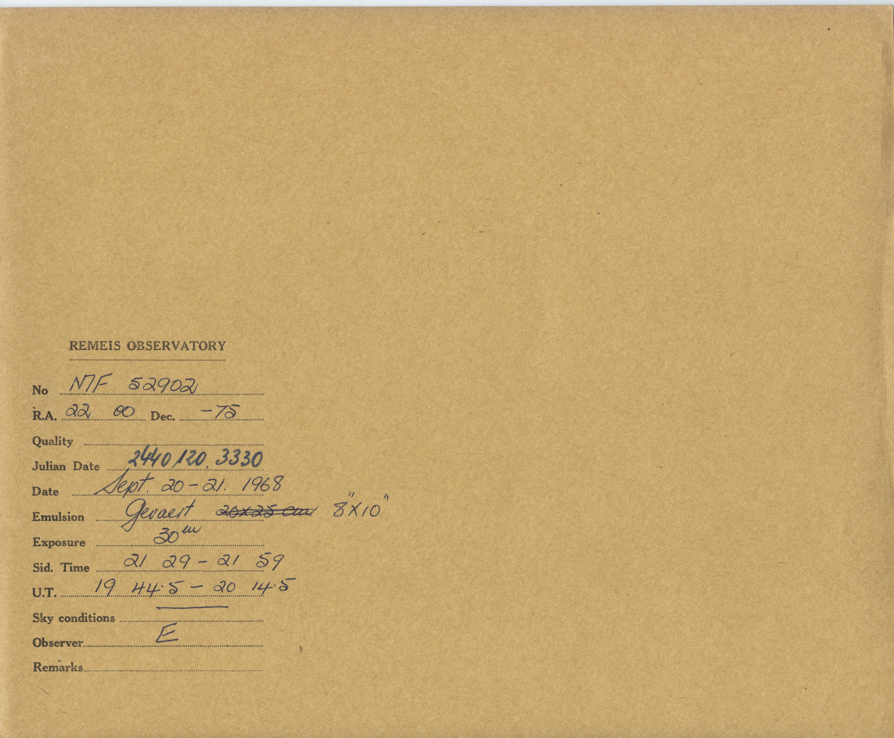 Plate envelope