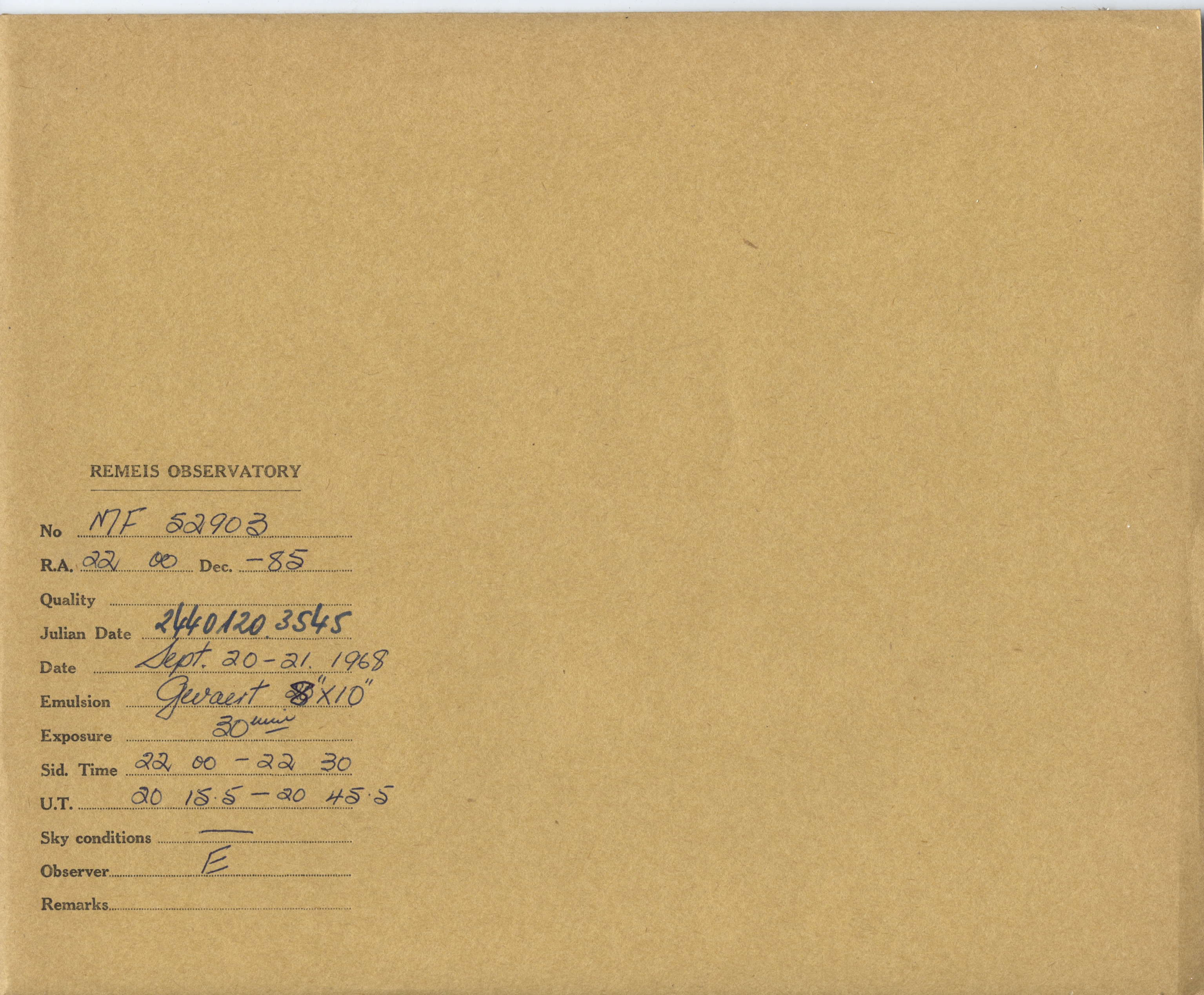 Plate envelope