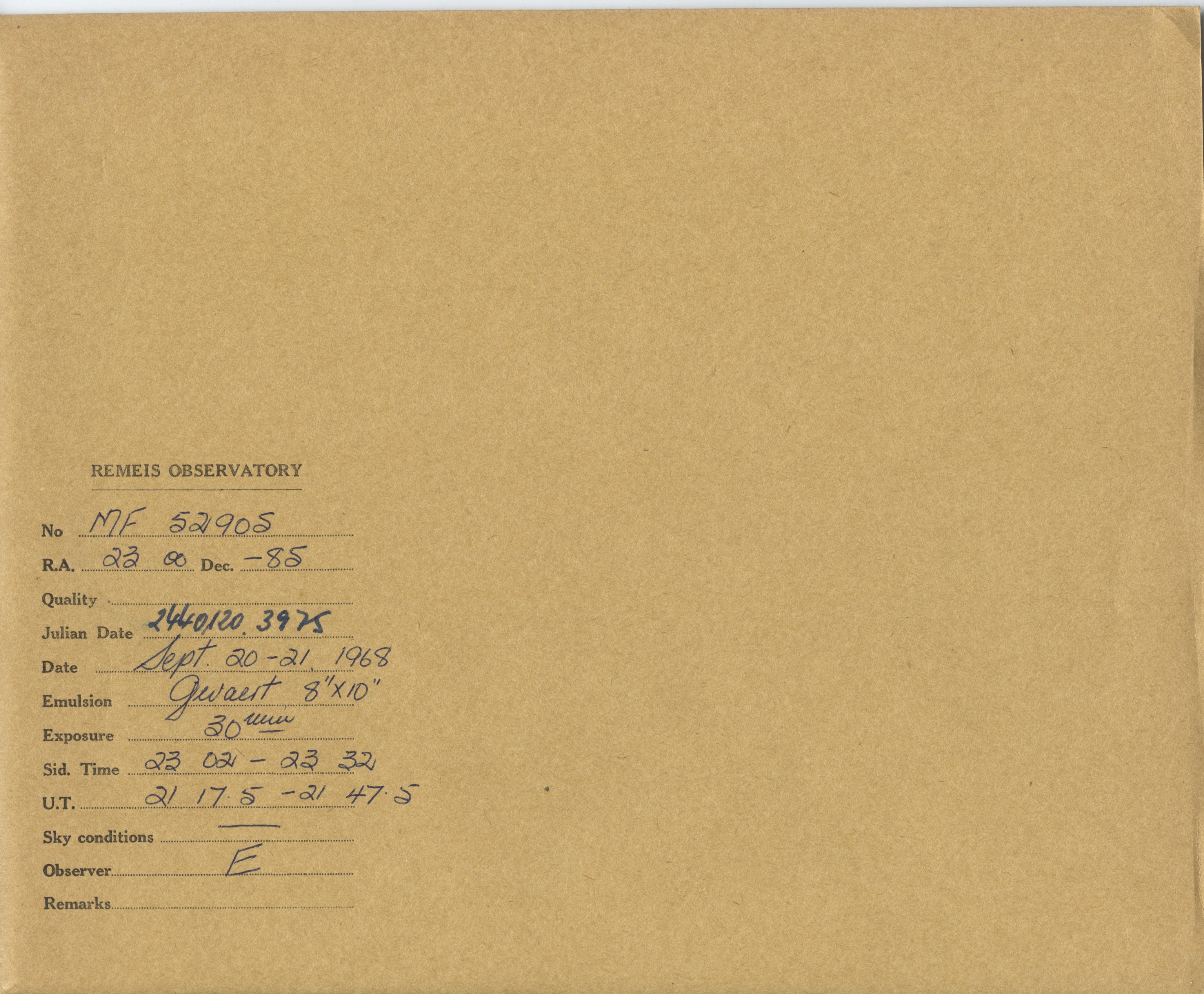 Plate envelope