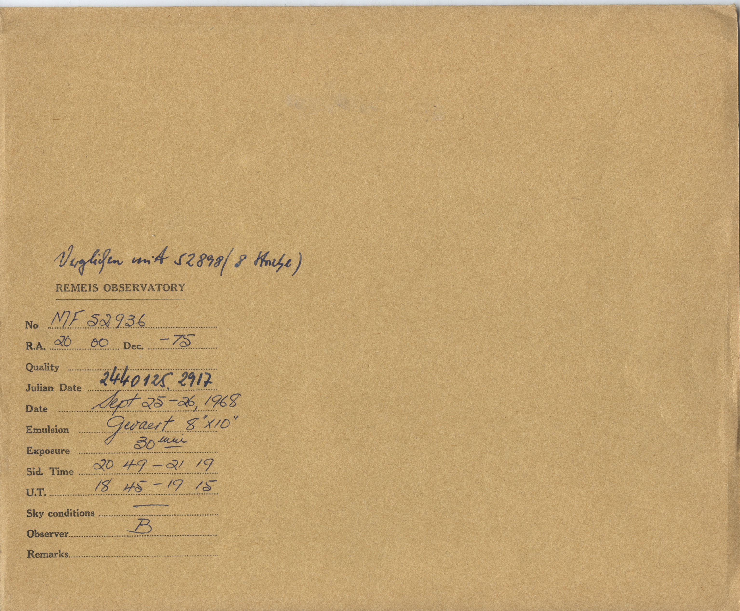 Plate envelope