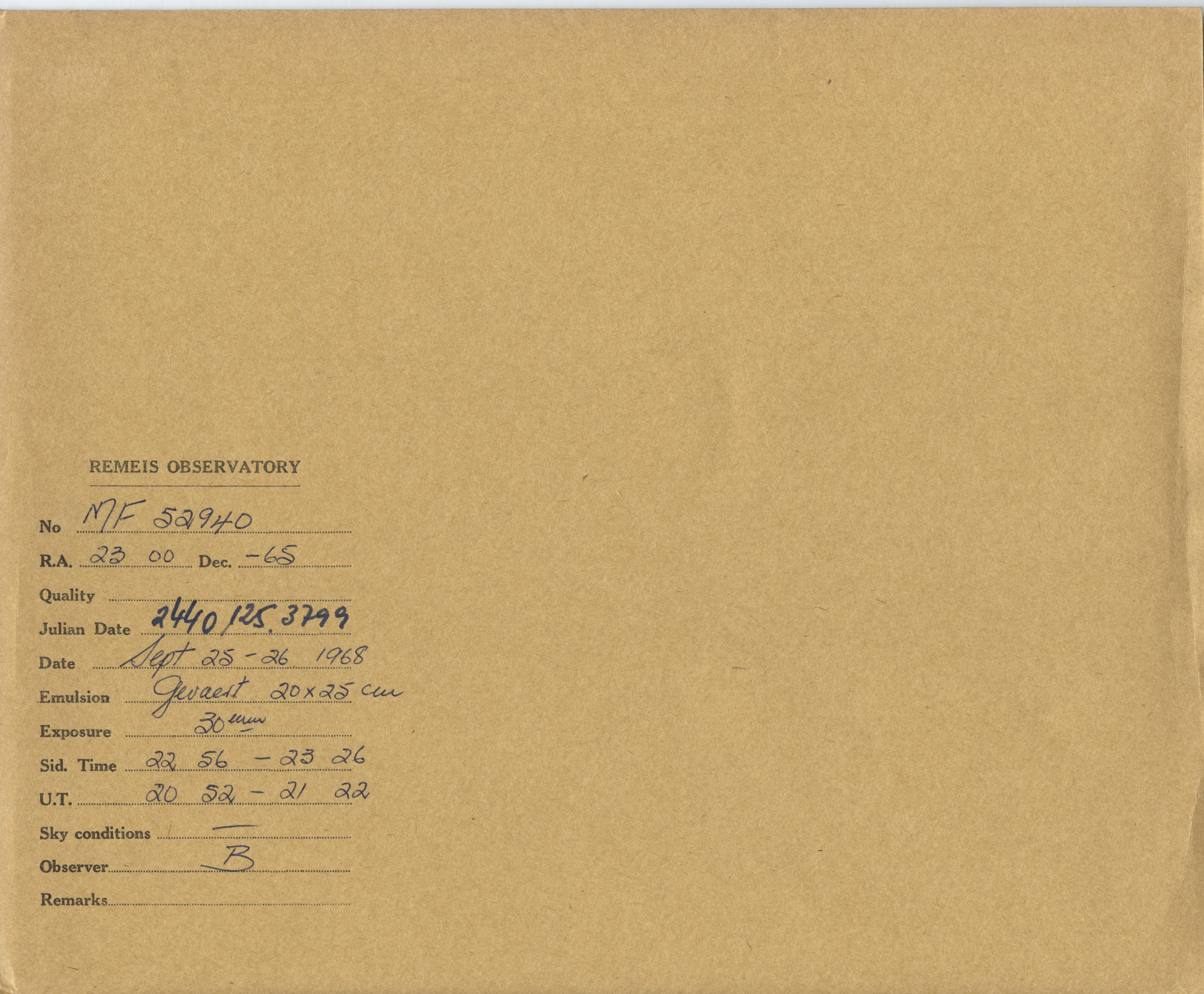 Plate envelope