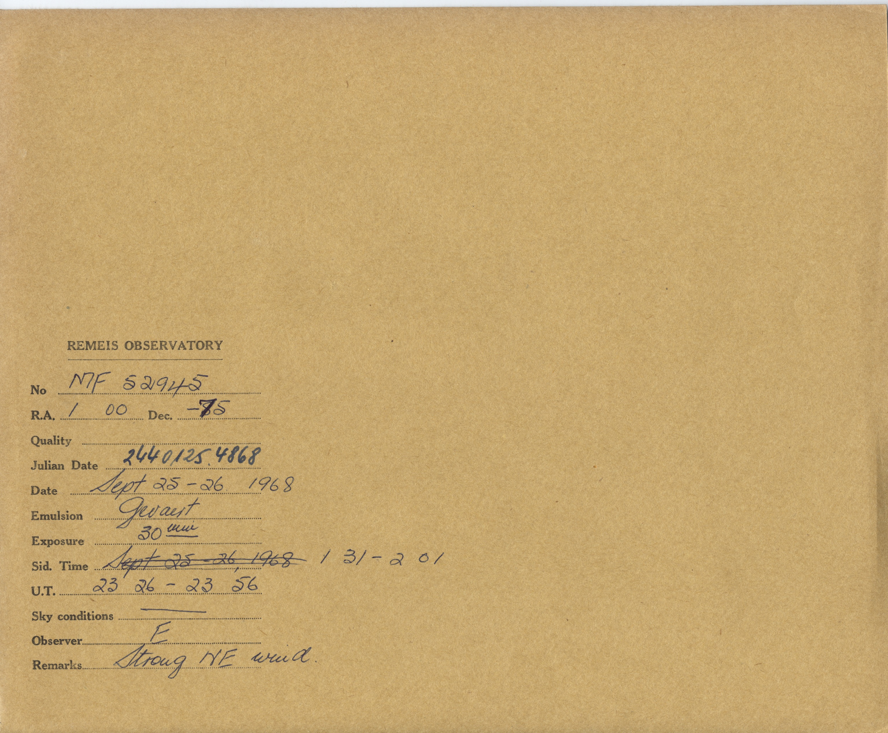 Plate envelope