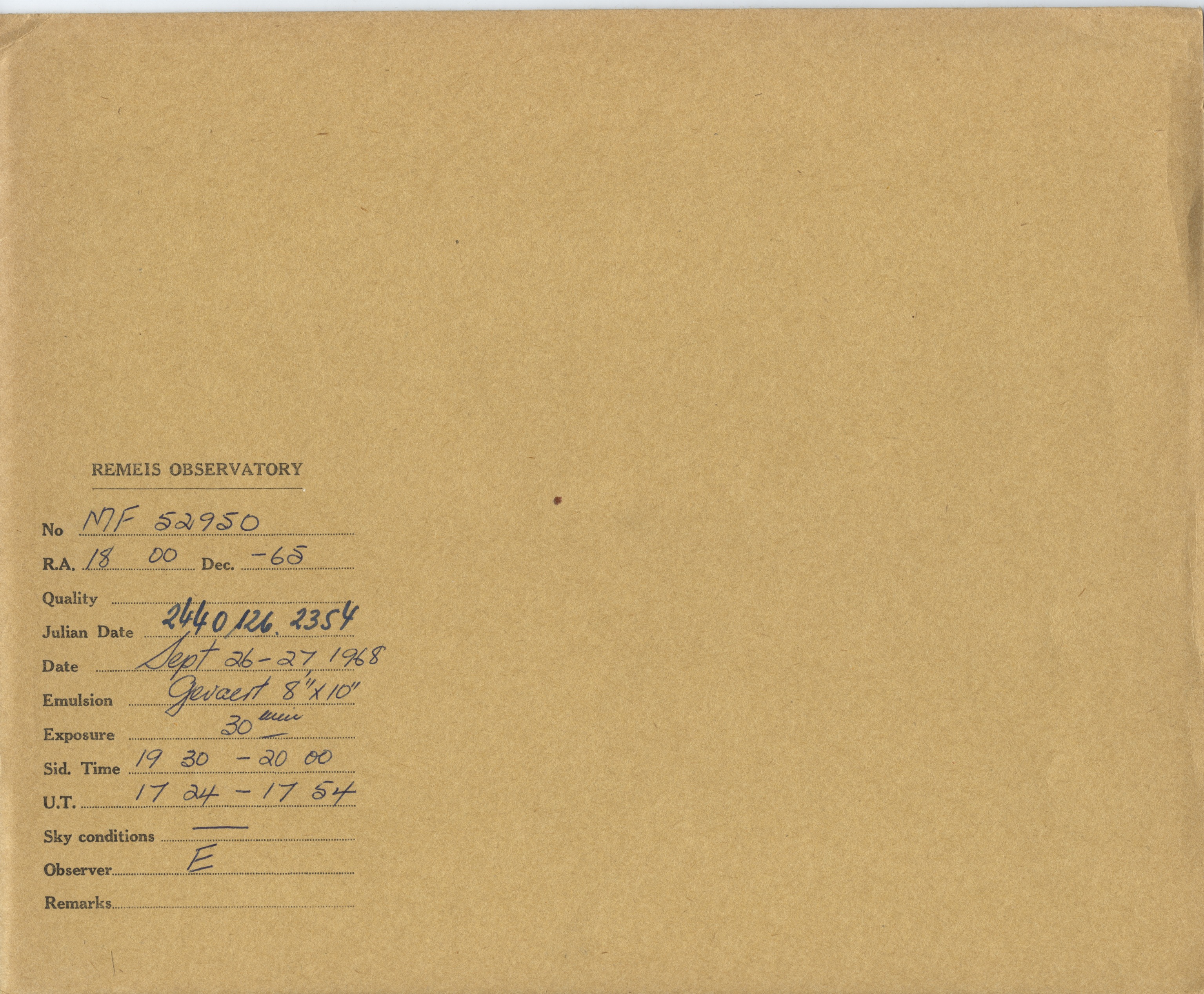 Plate envelope