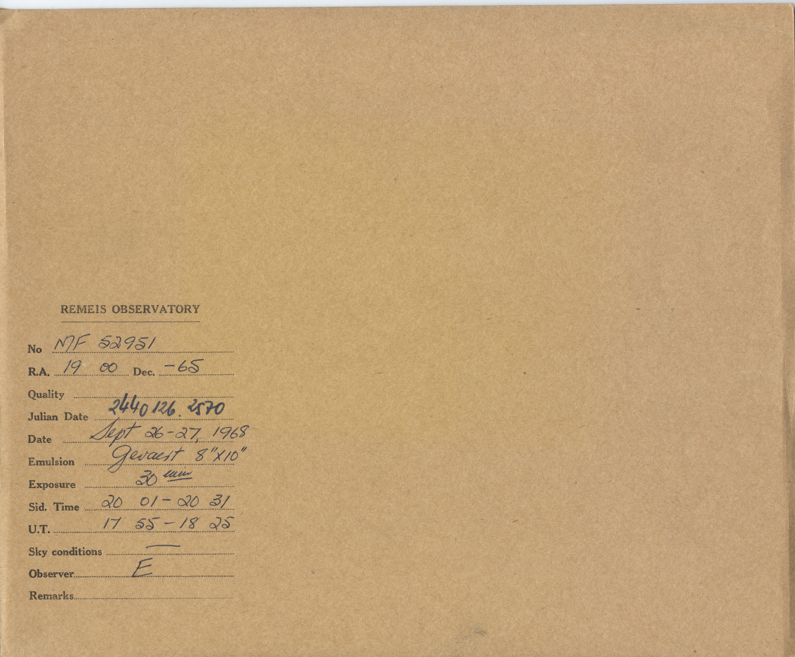 Plate envelope