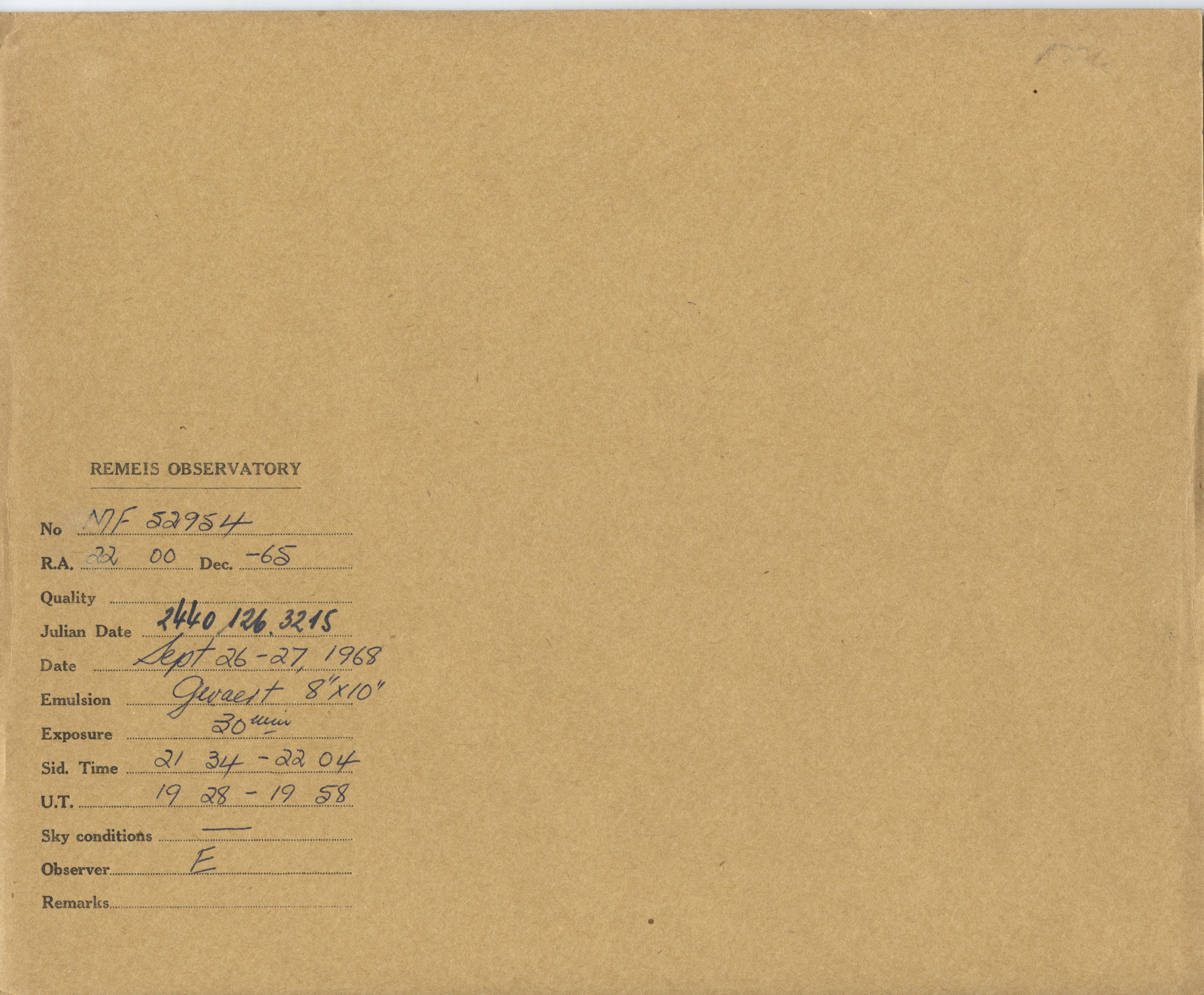 Plate envelope