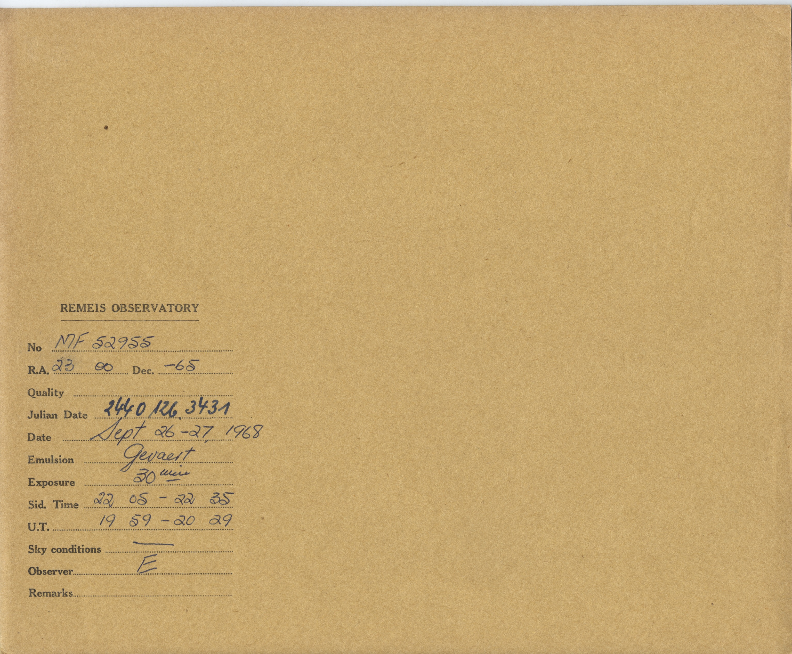 Plate envelope