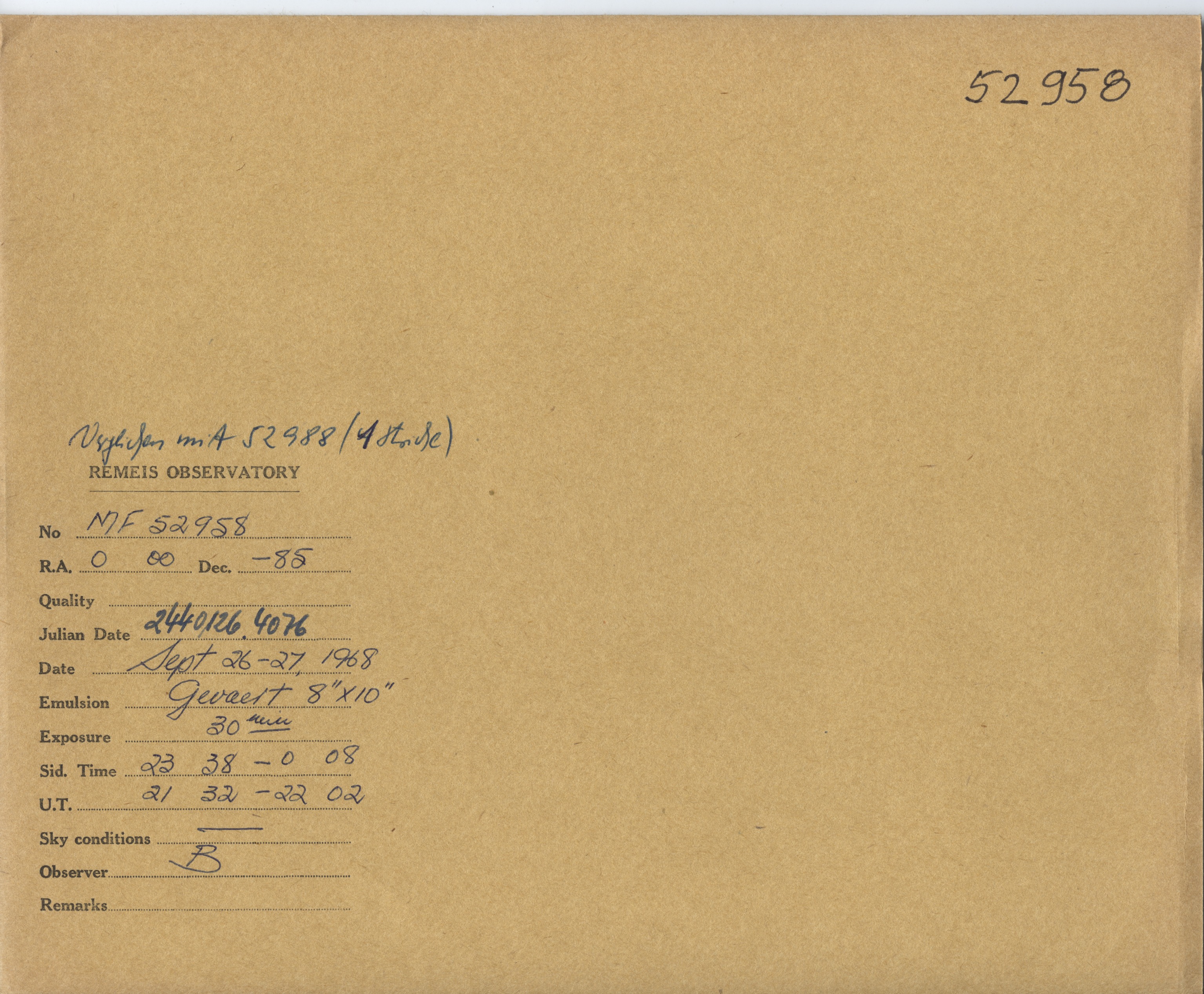 Plate envelope