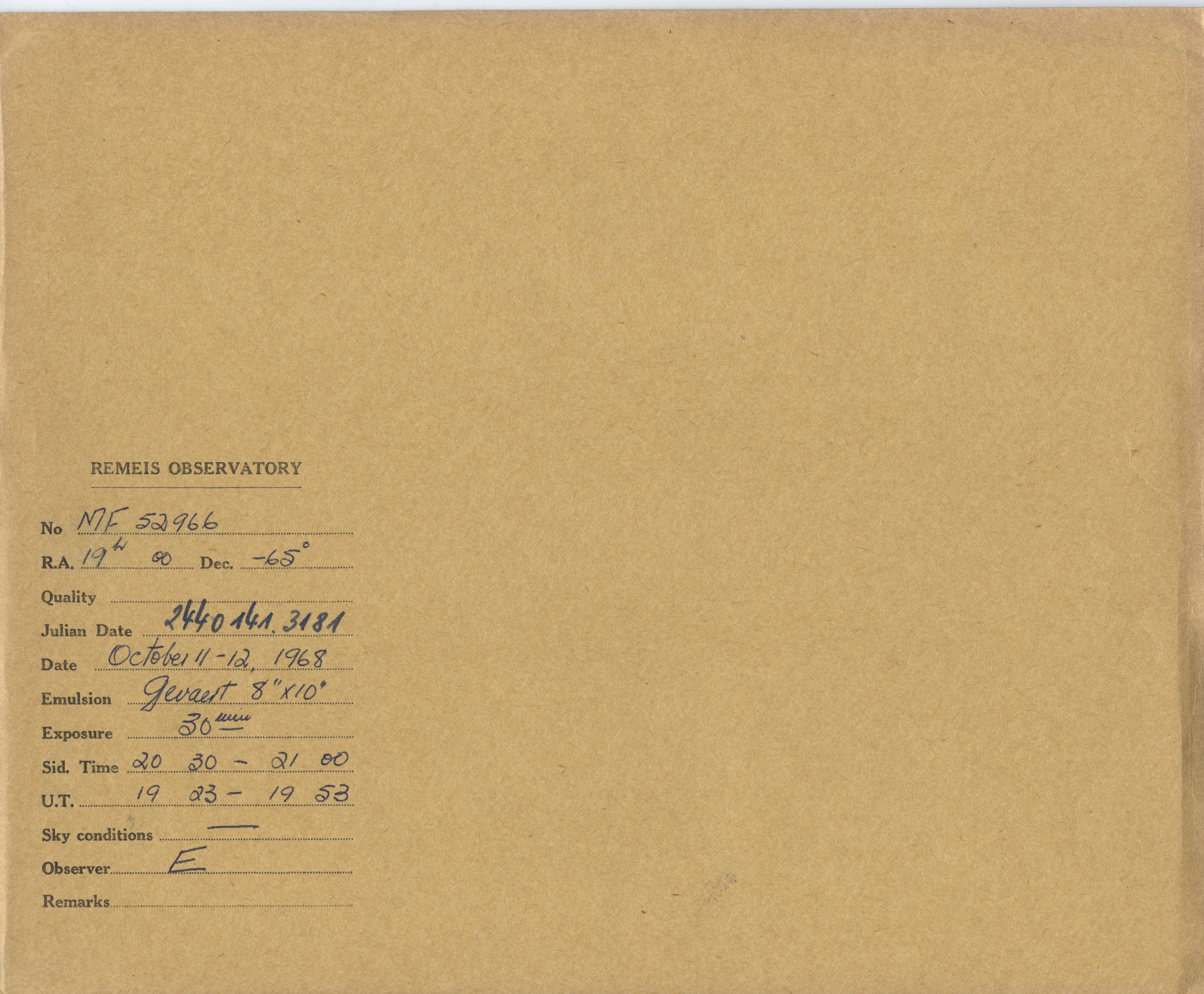 Plate envelope