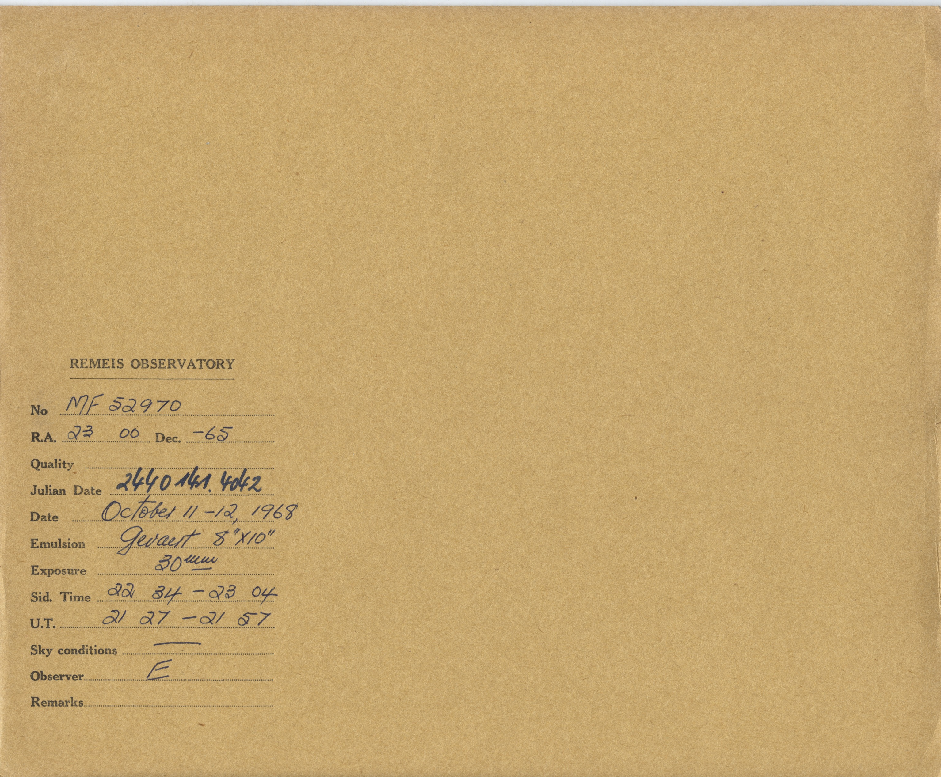 Plate envelope