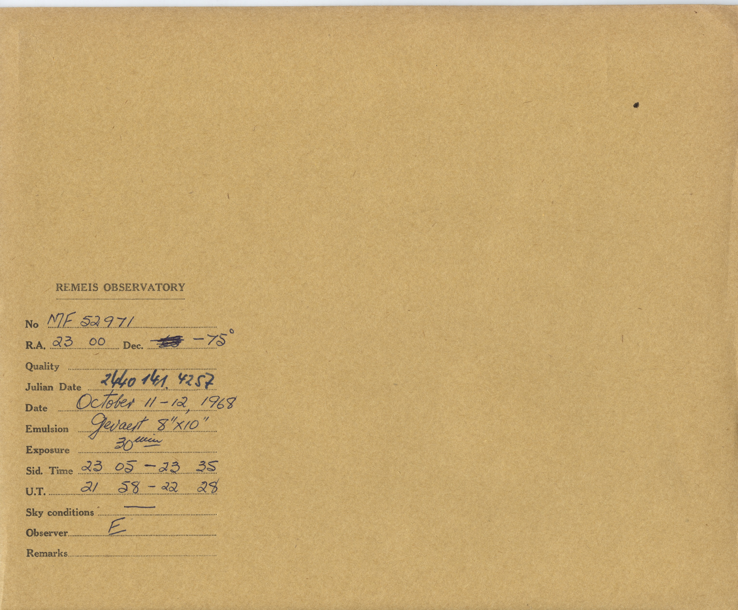 Plate envelope