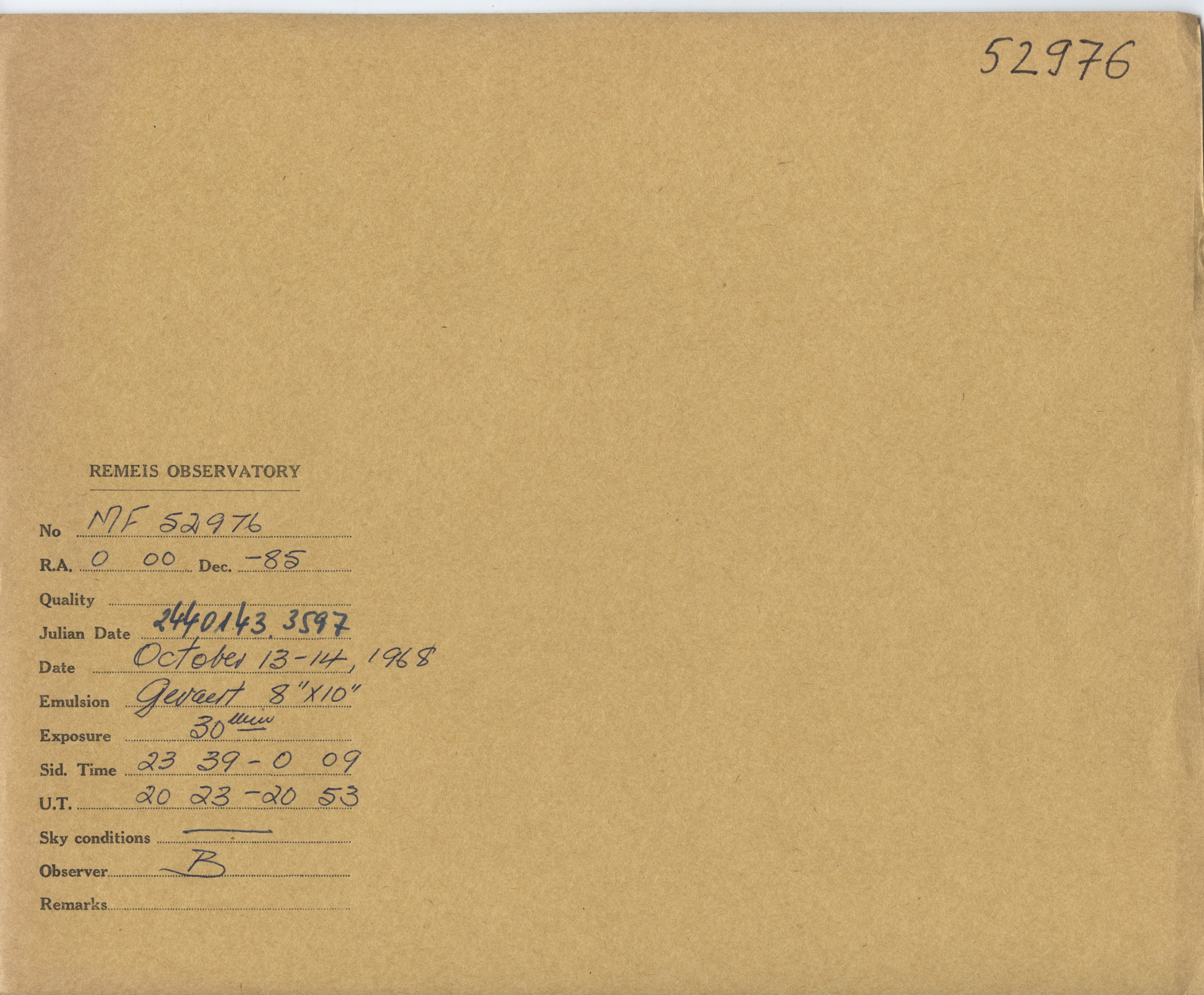 Plate envelope