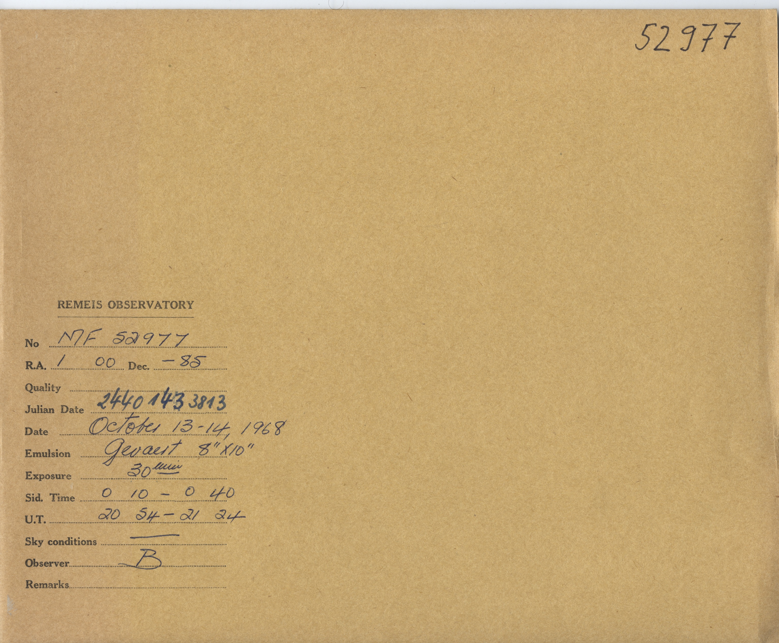 Plate envelope