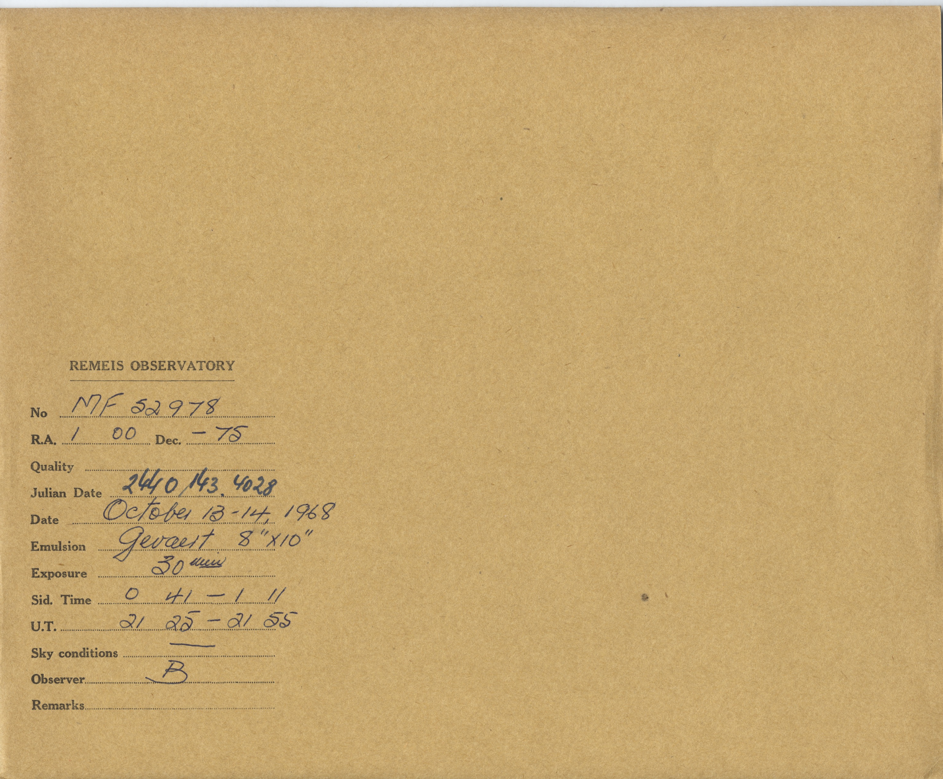 Plate envelope