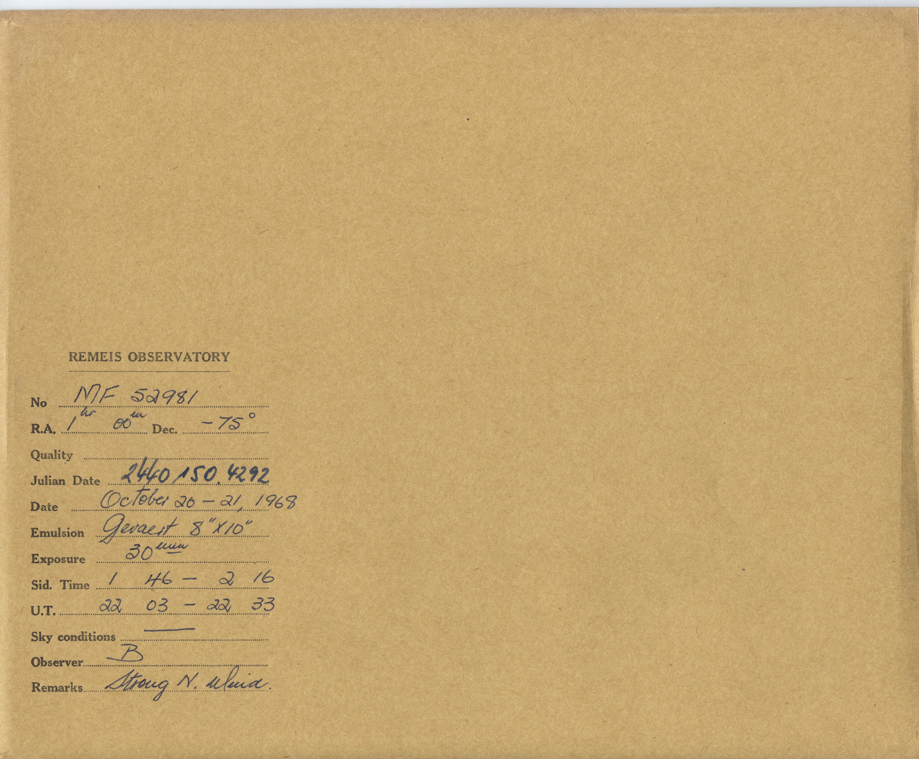 Plate envelope