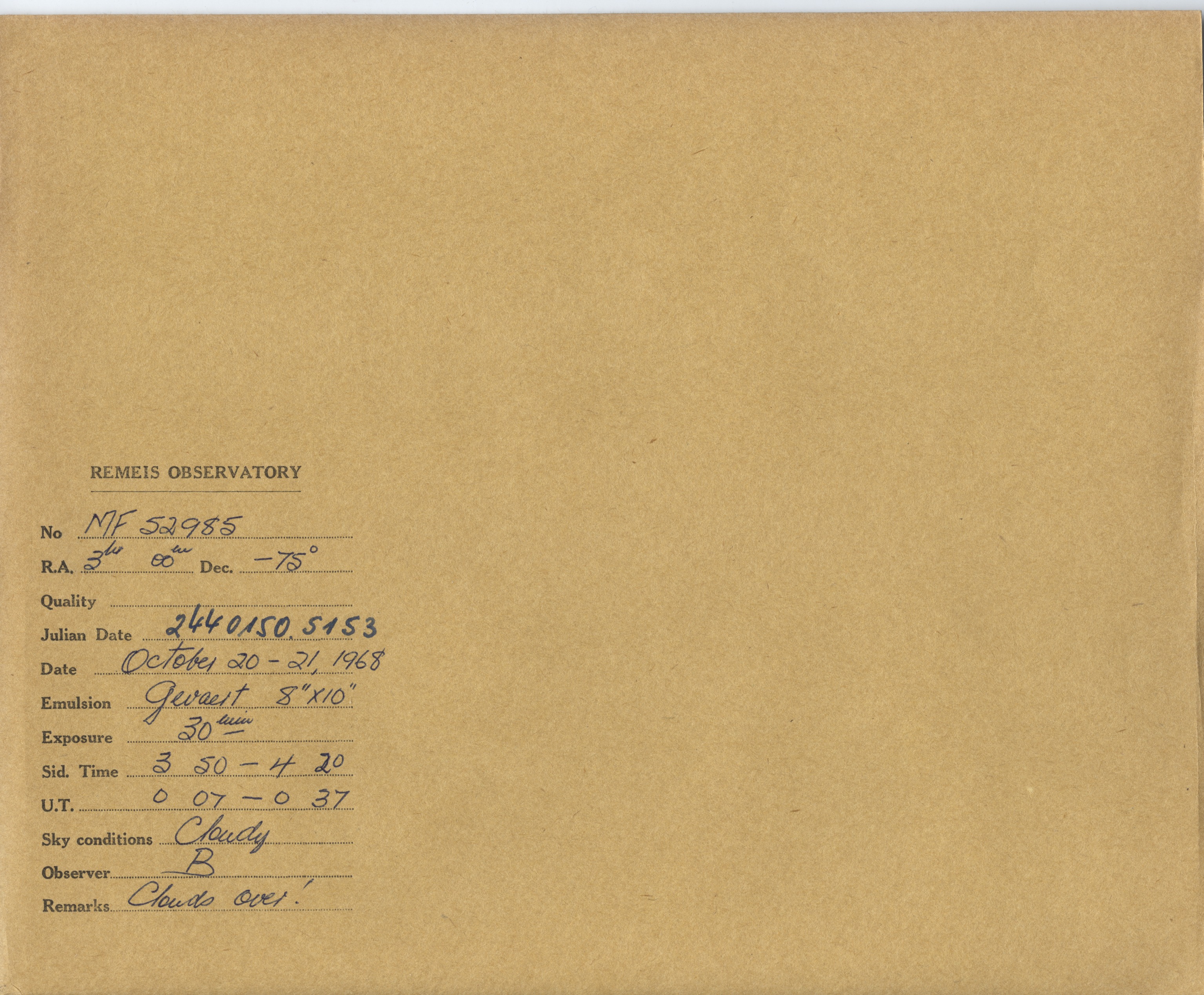 Plate envelope
