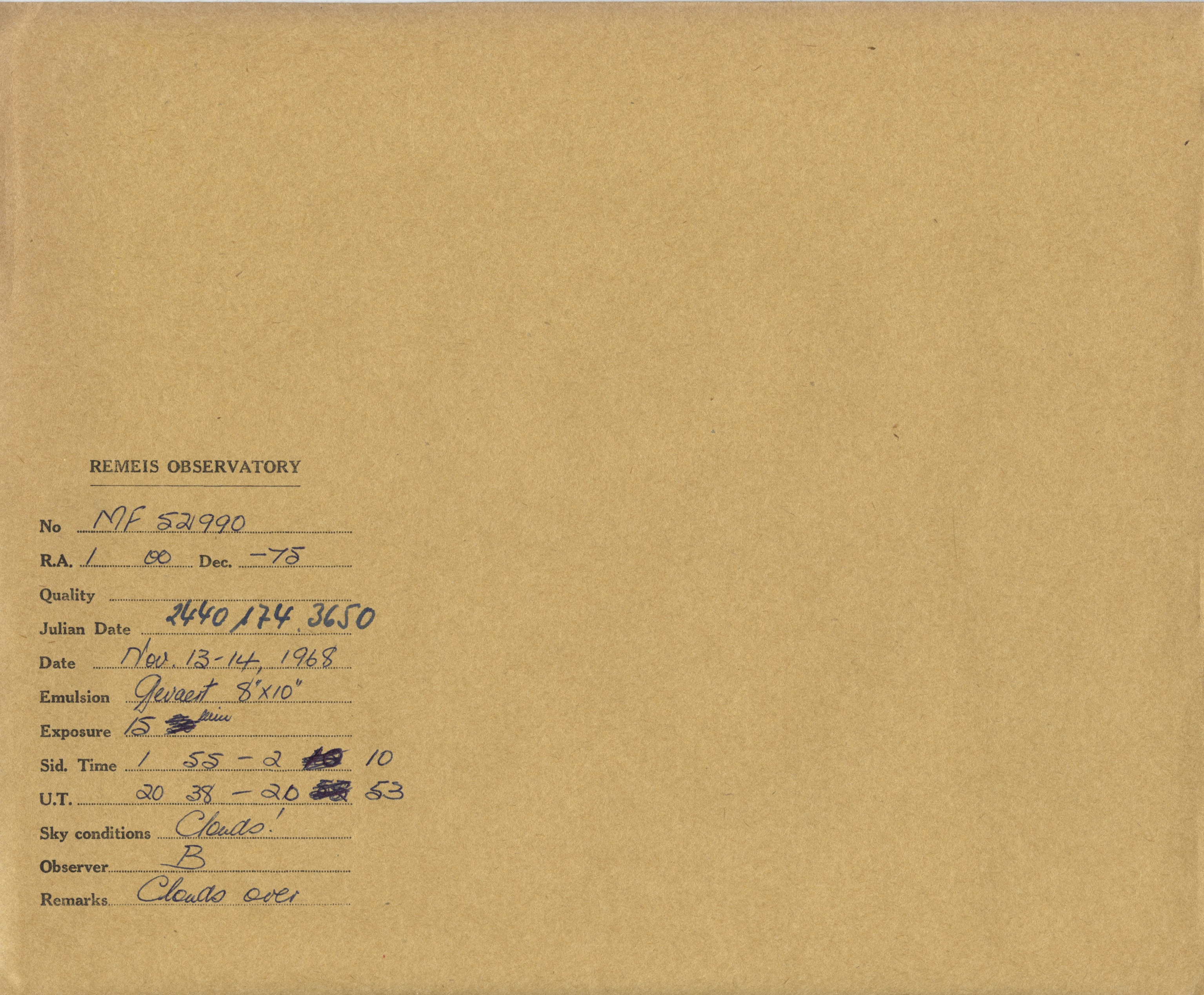 Plate envelope