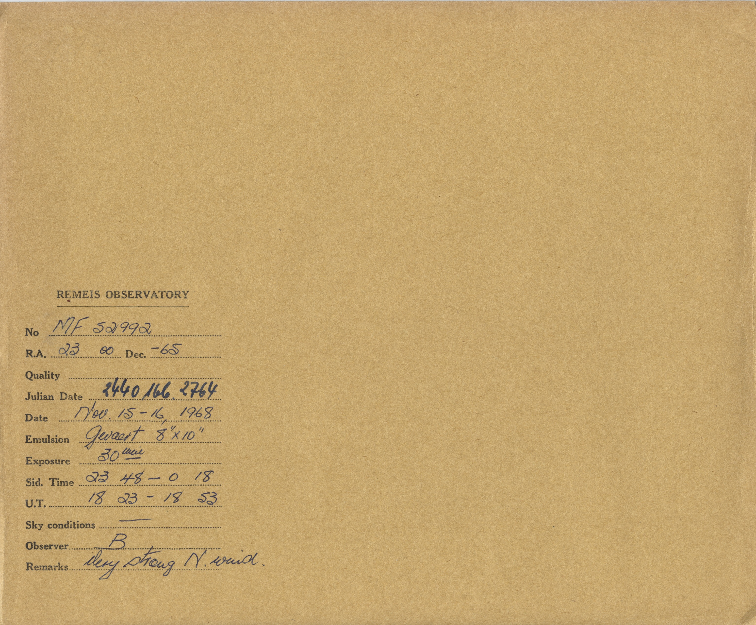 Plate envelope