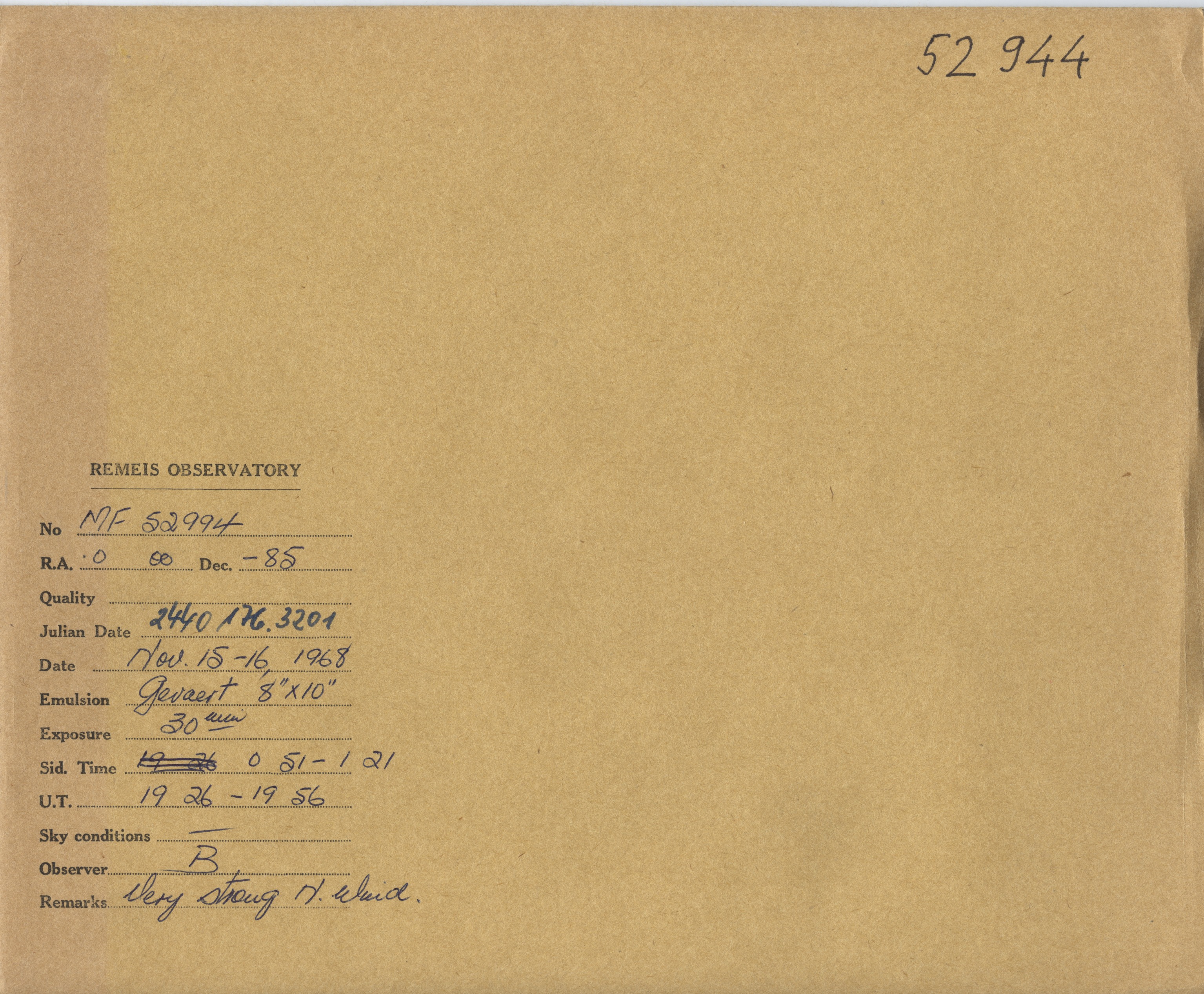 Plate envelope