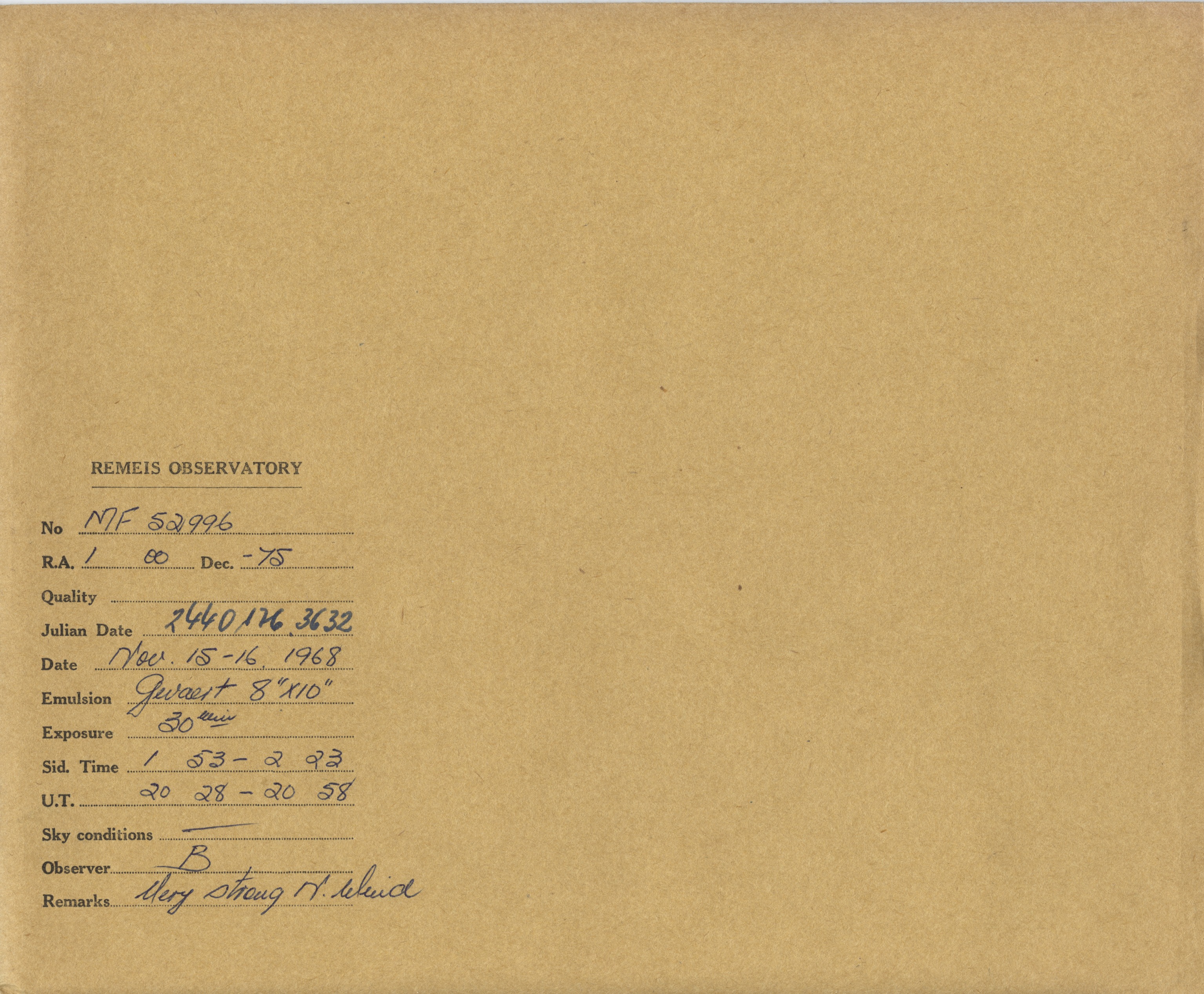 Plate envelope