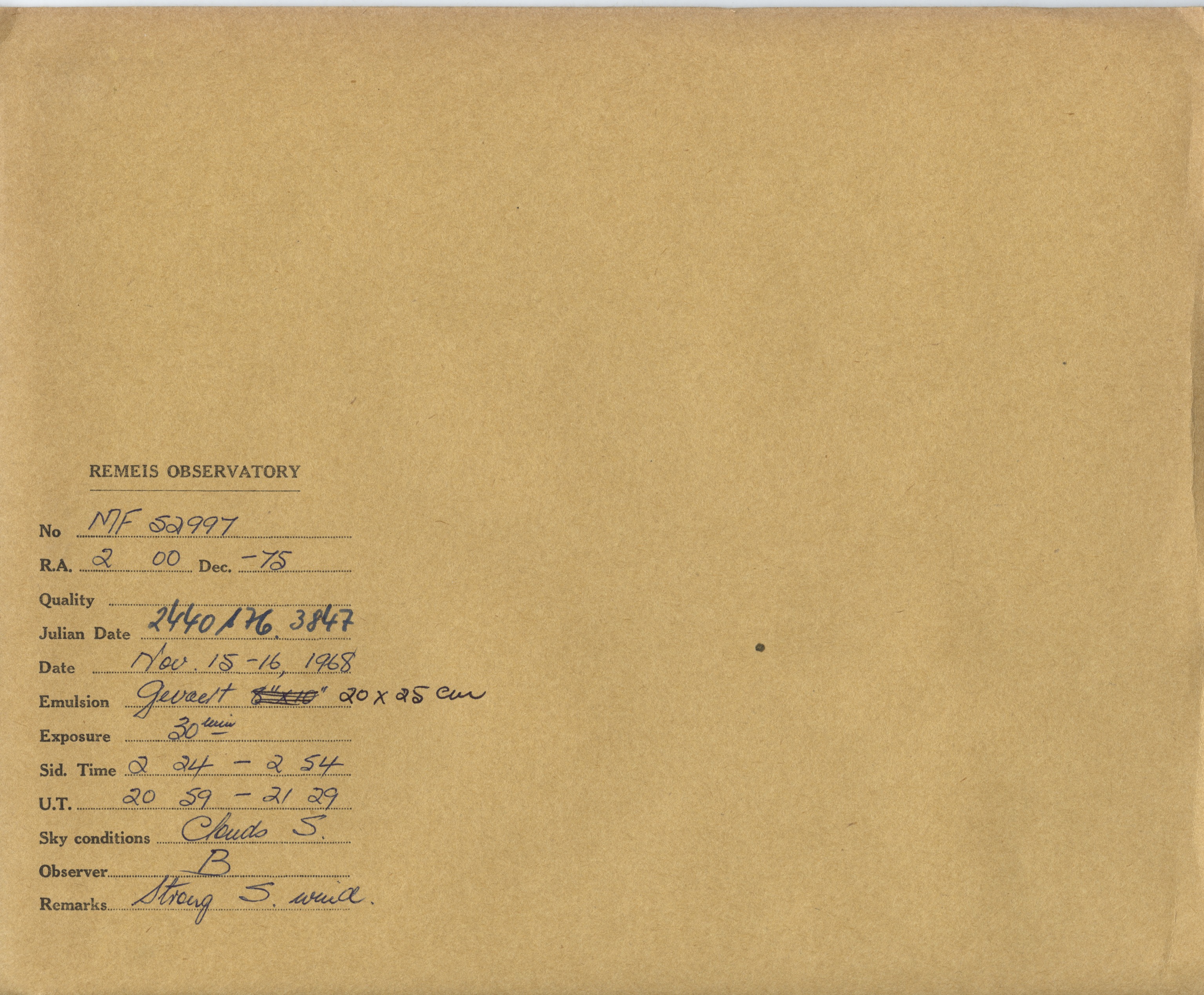 Plate envelope
