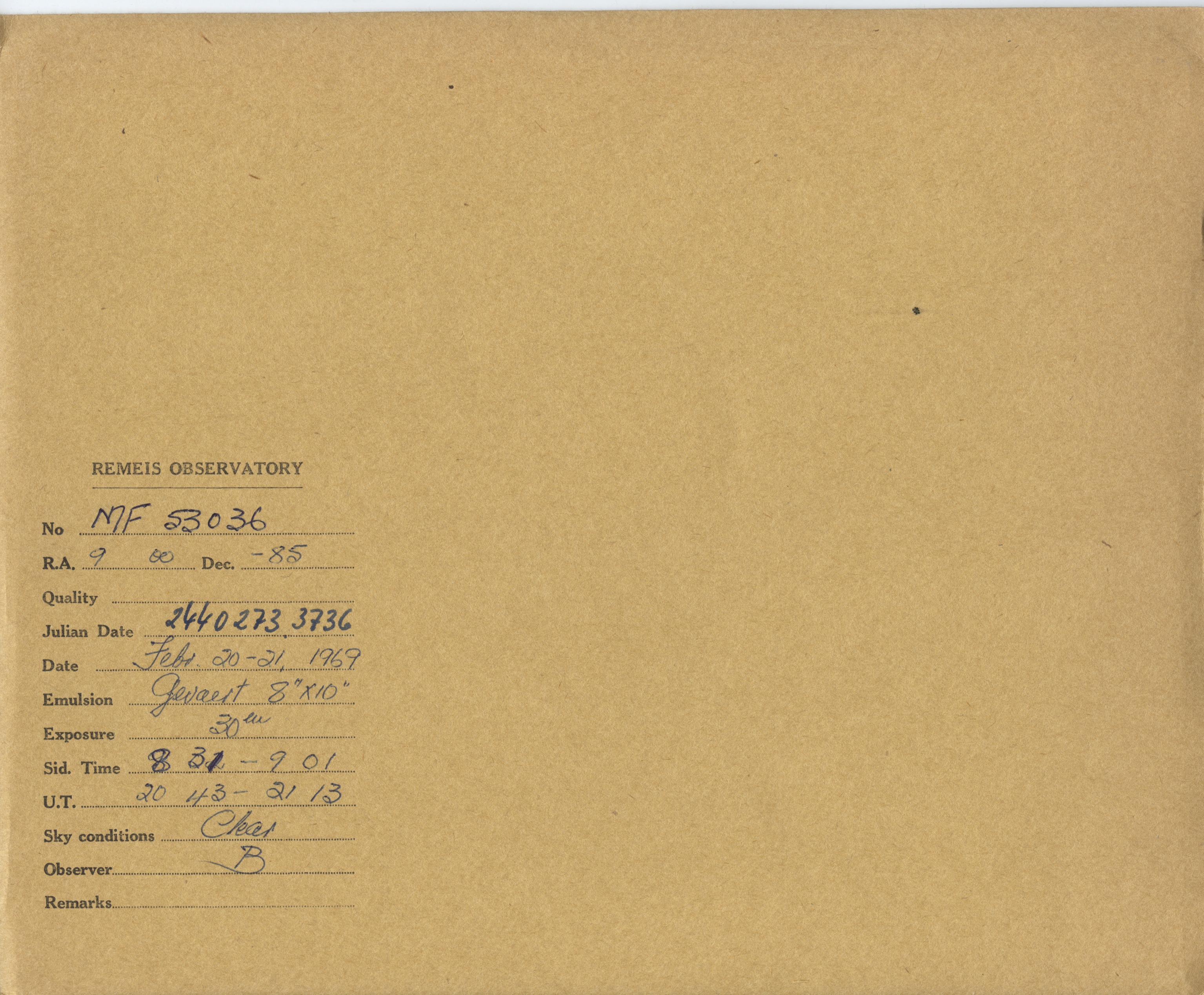 Plate envelope