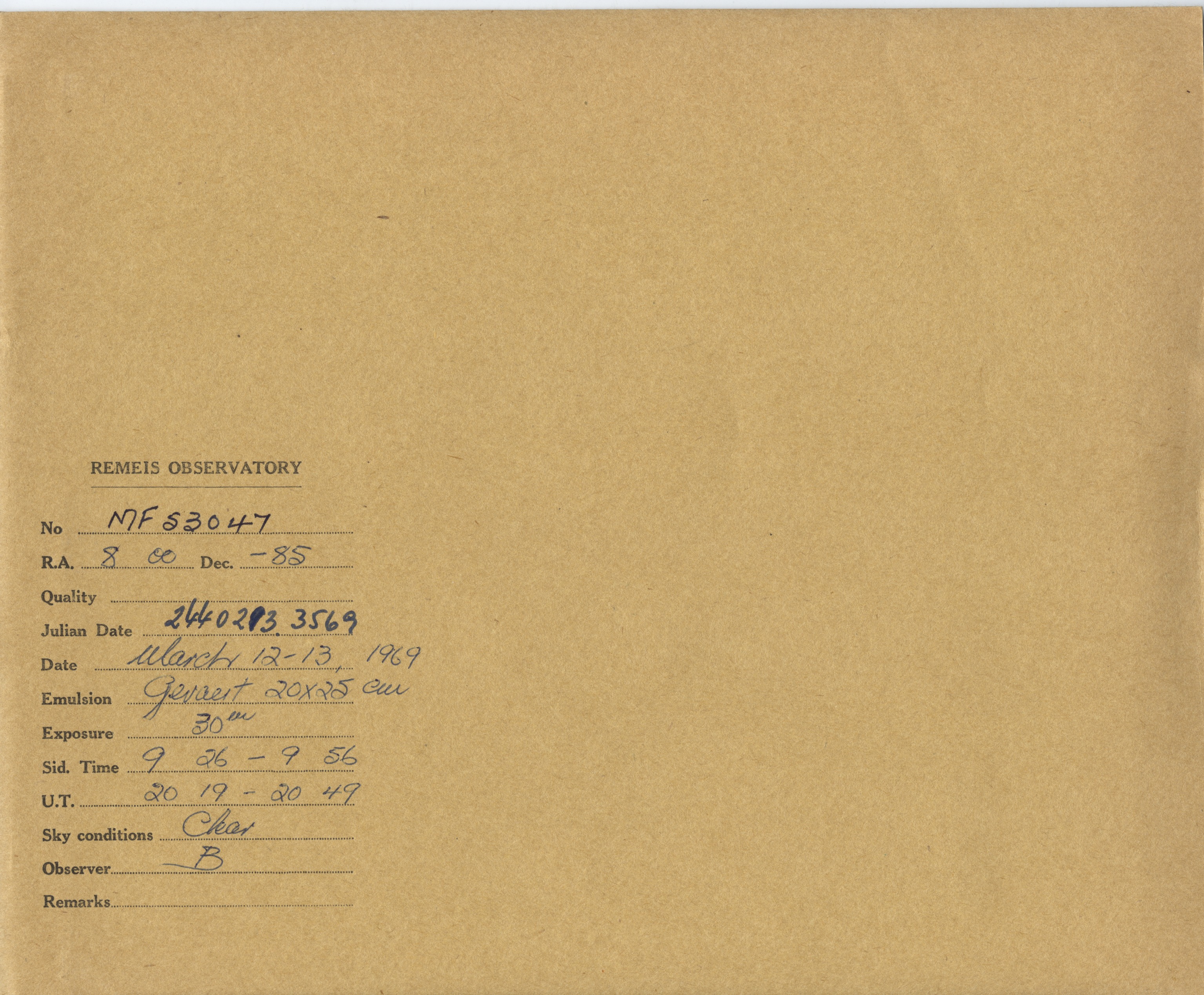 Plate envelope