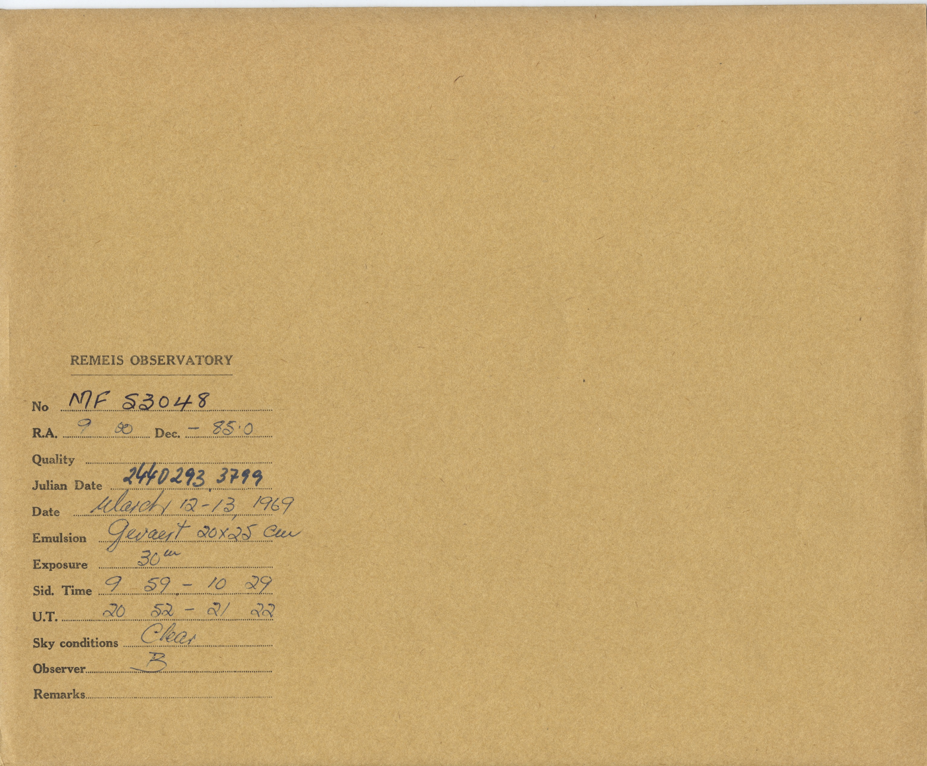 Plate envelope