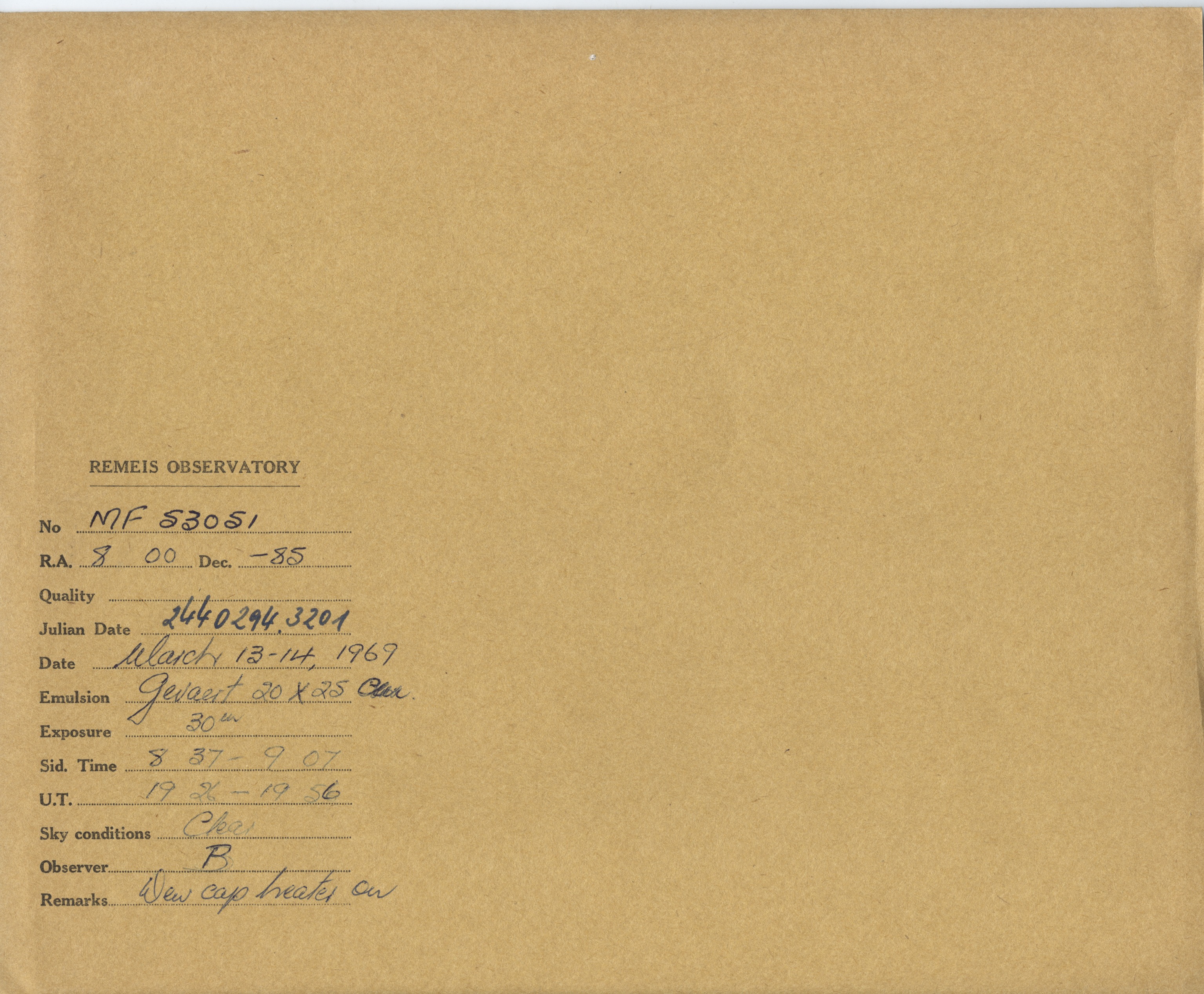 Plate envelope