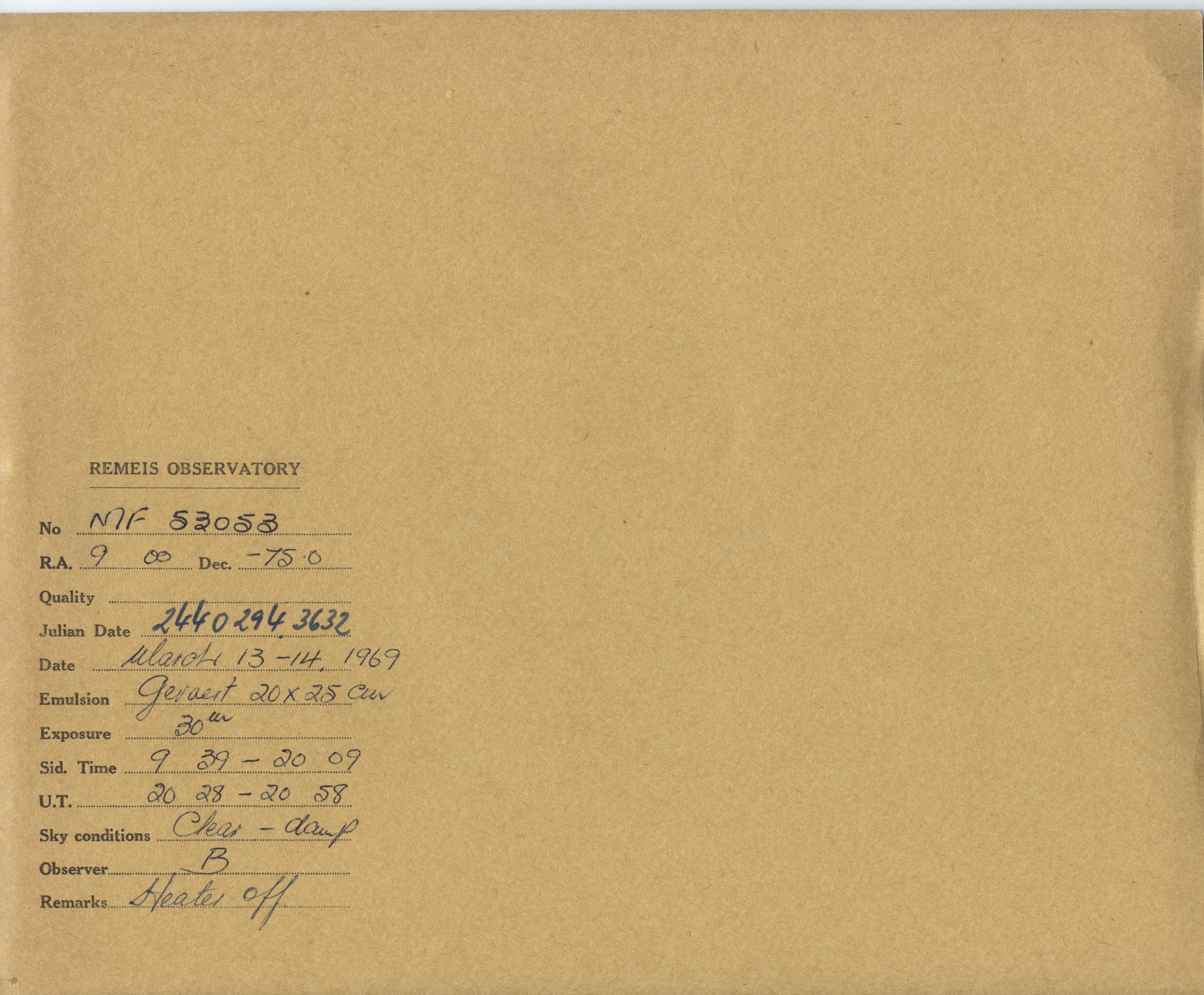 Plate envelope