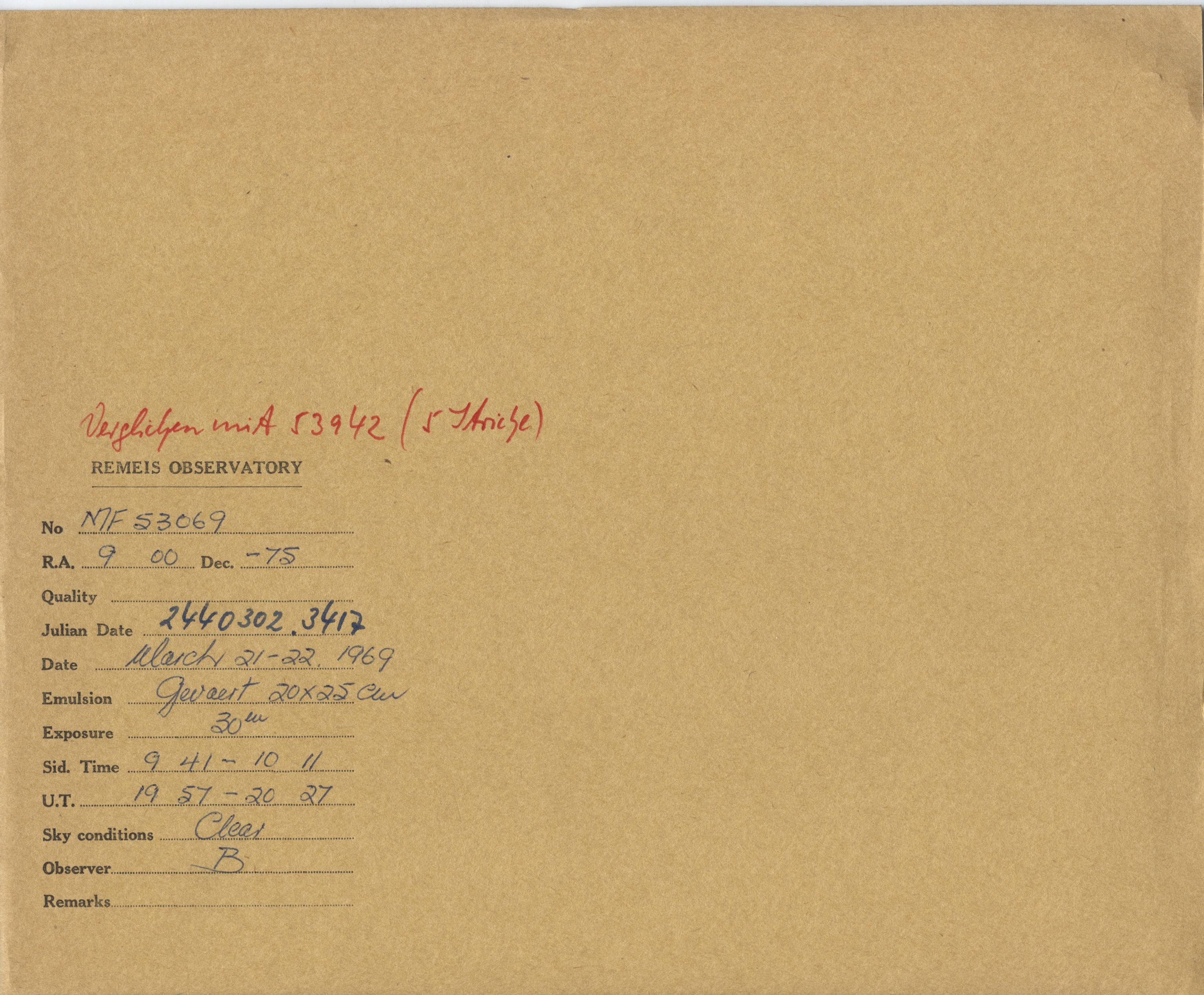 Plate envelope