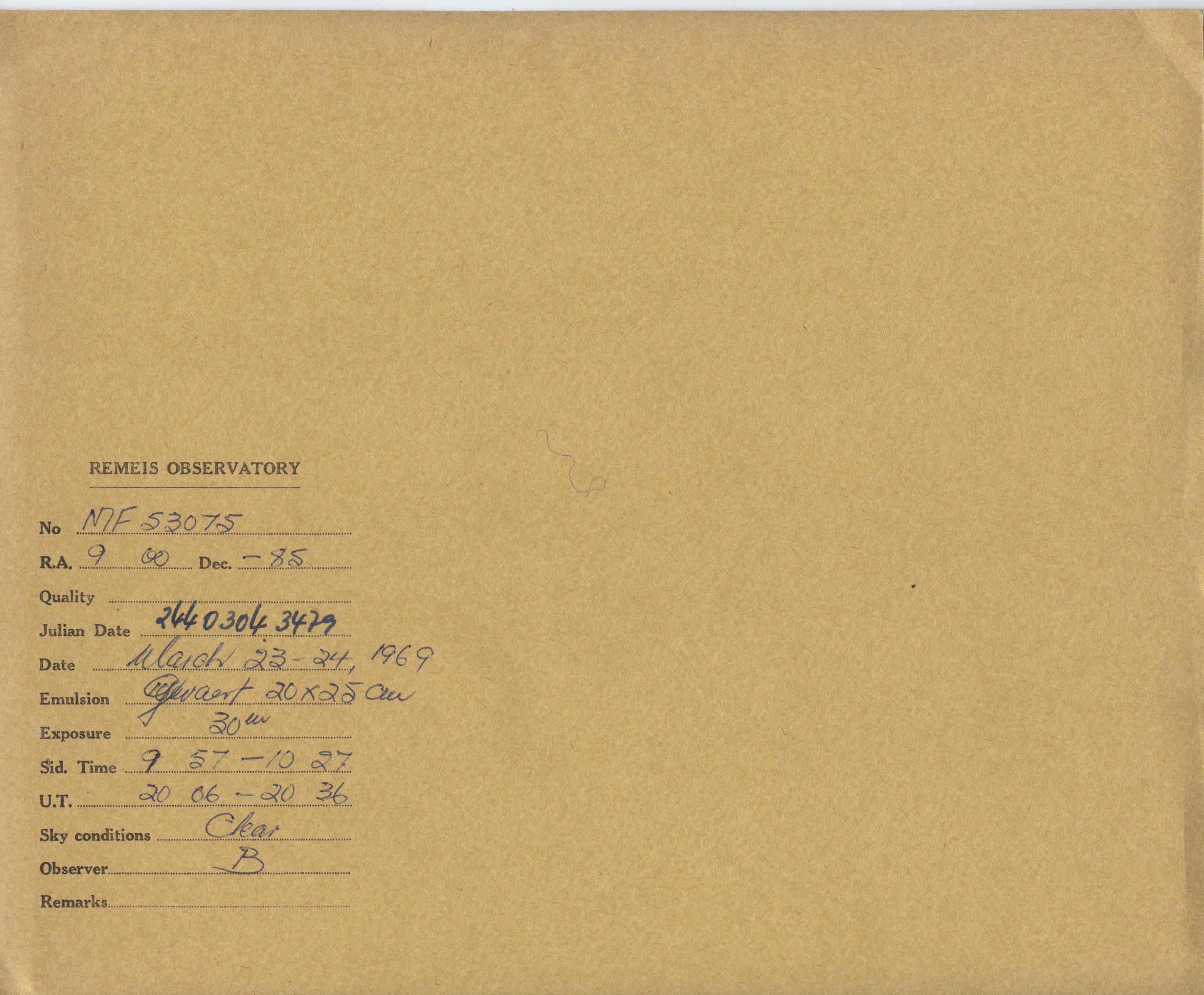 Plate envelope