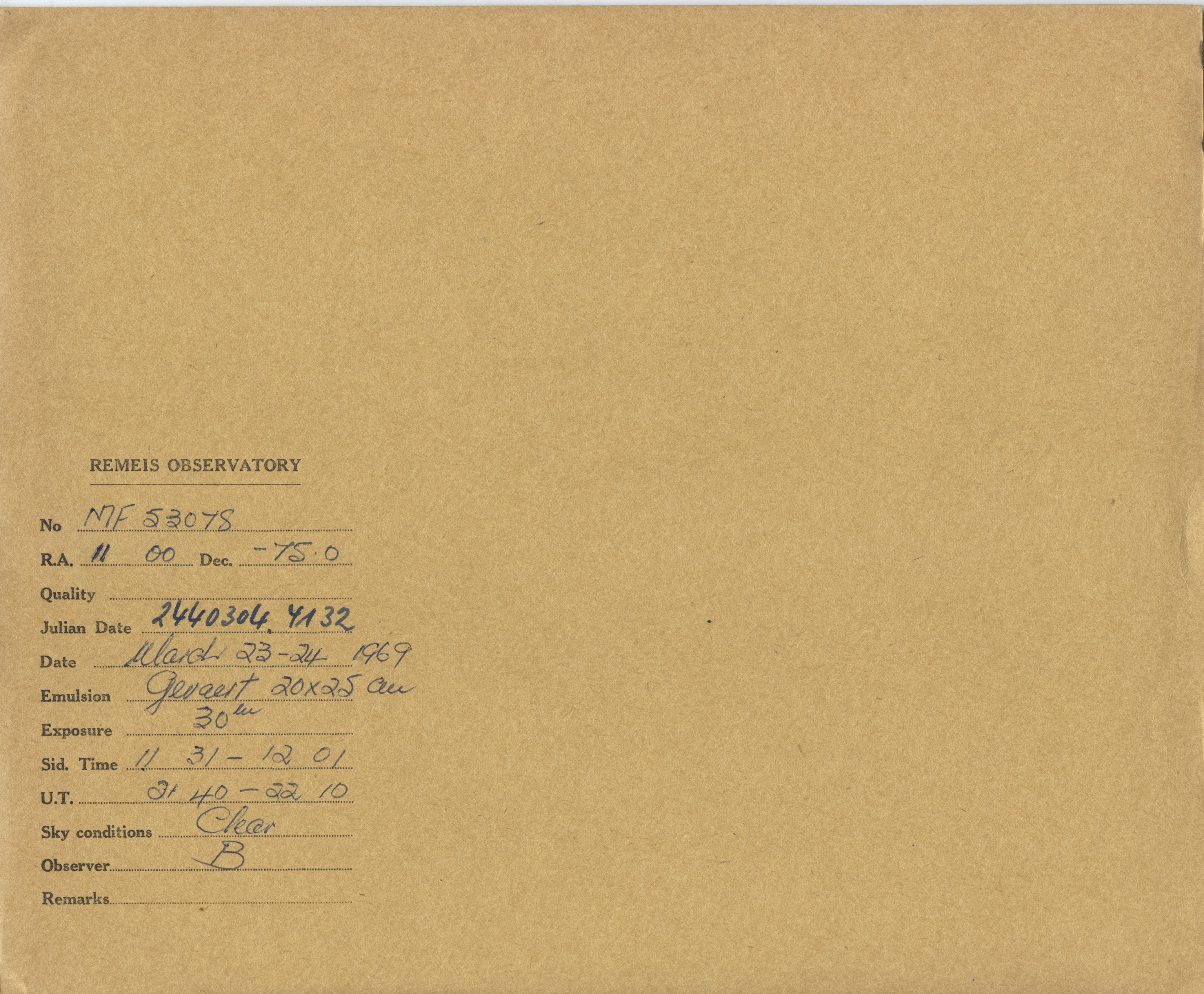 Plate envelope