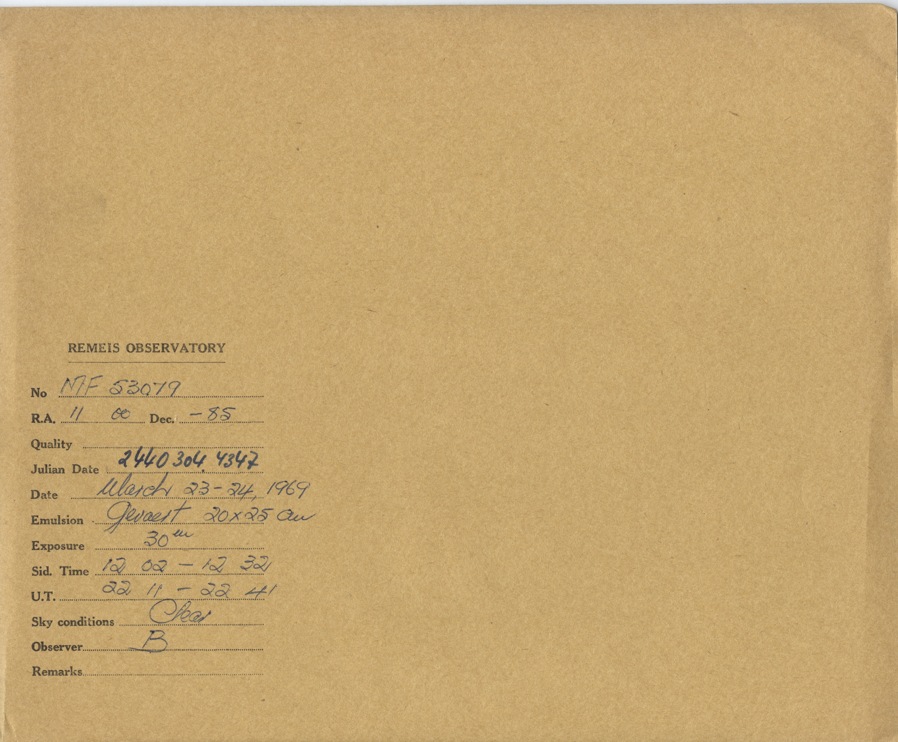 Plate envelope
