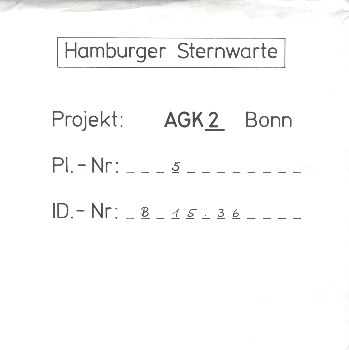 Plate envelope