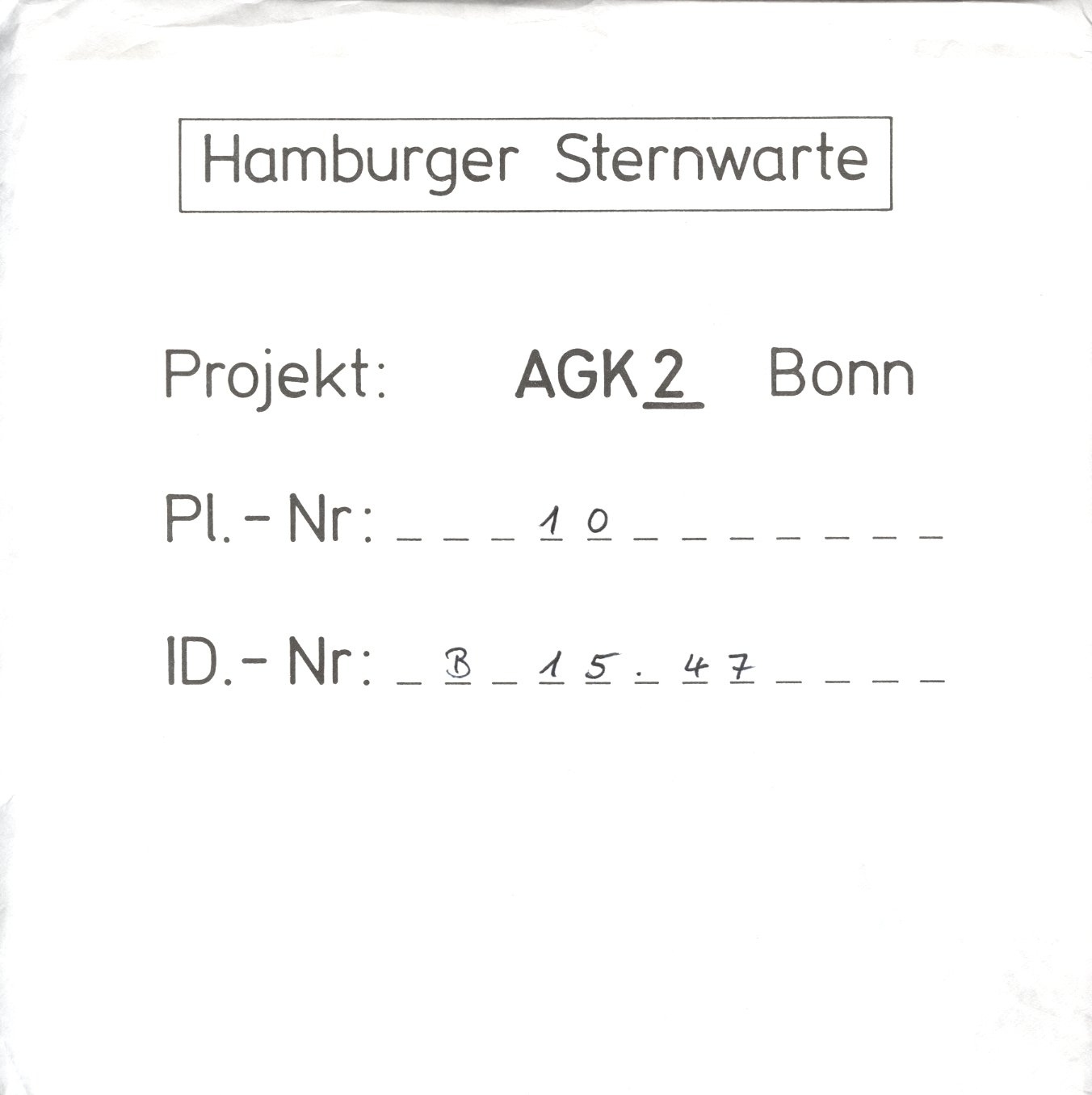 Plate envelope