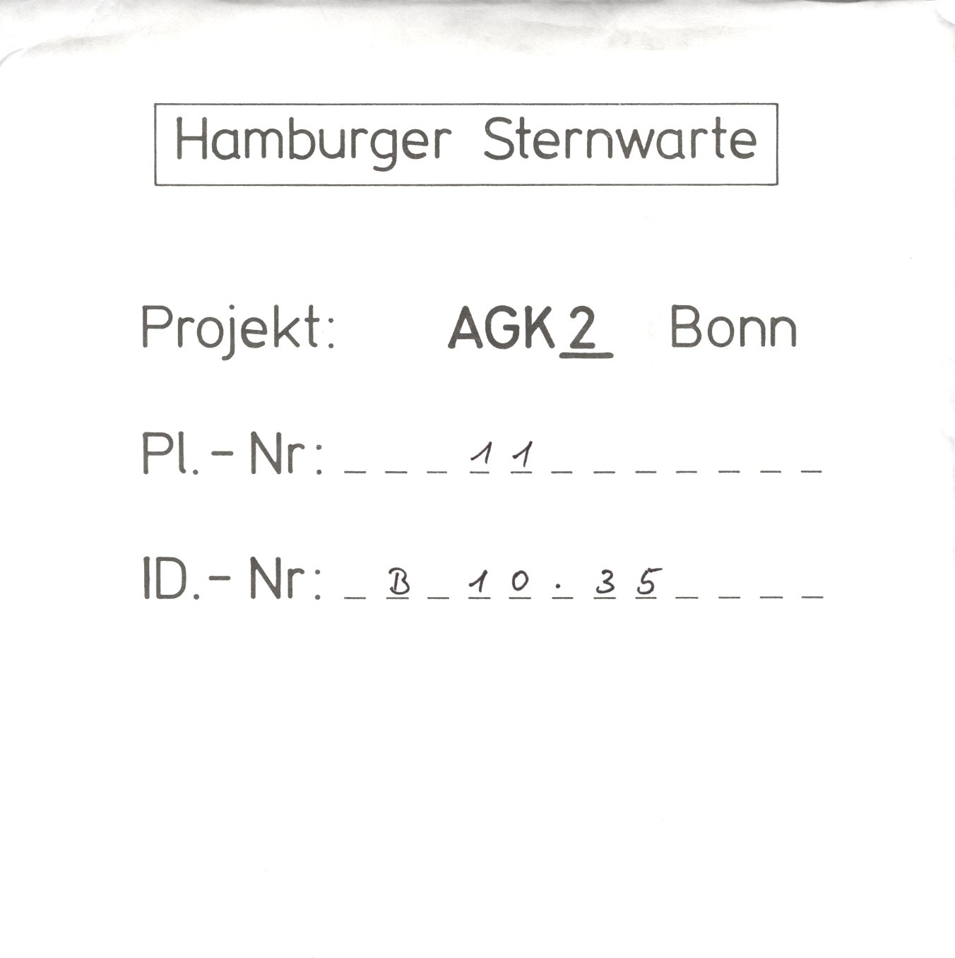 Plate envelope