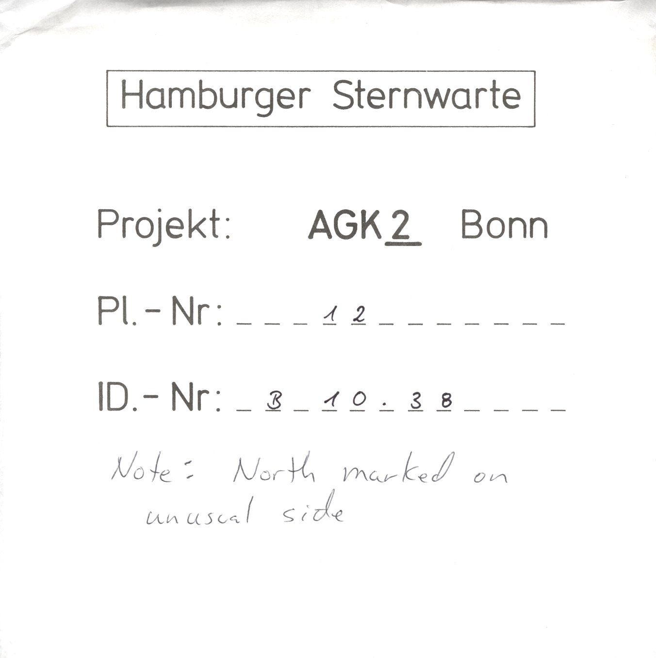Plate envelope