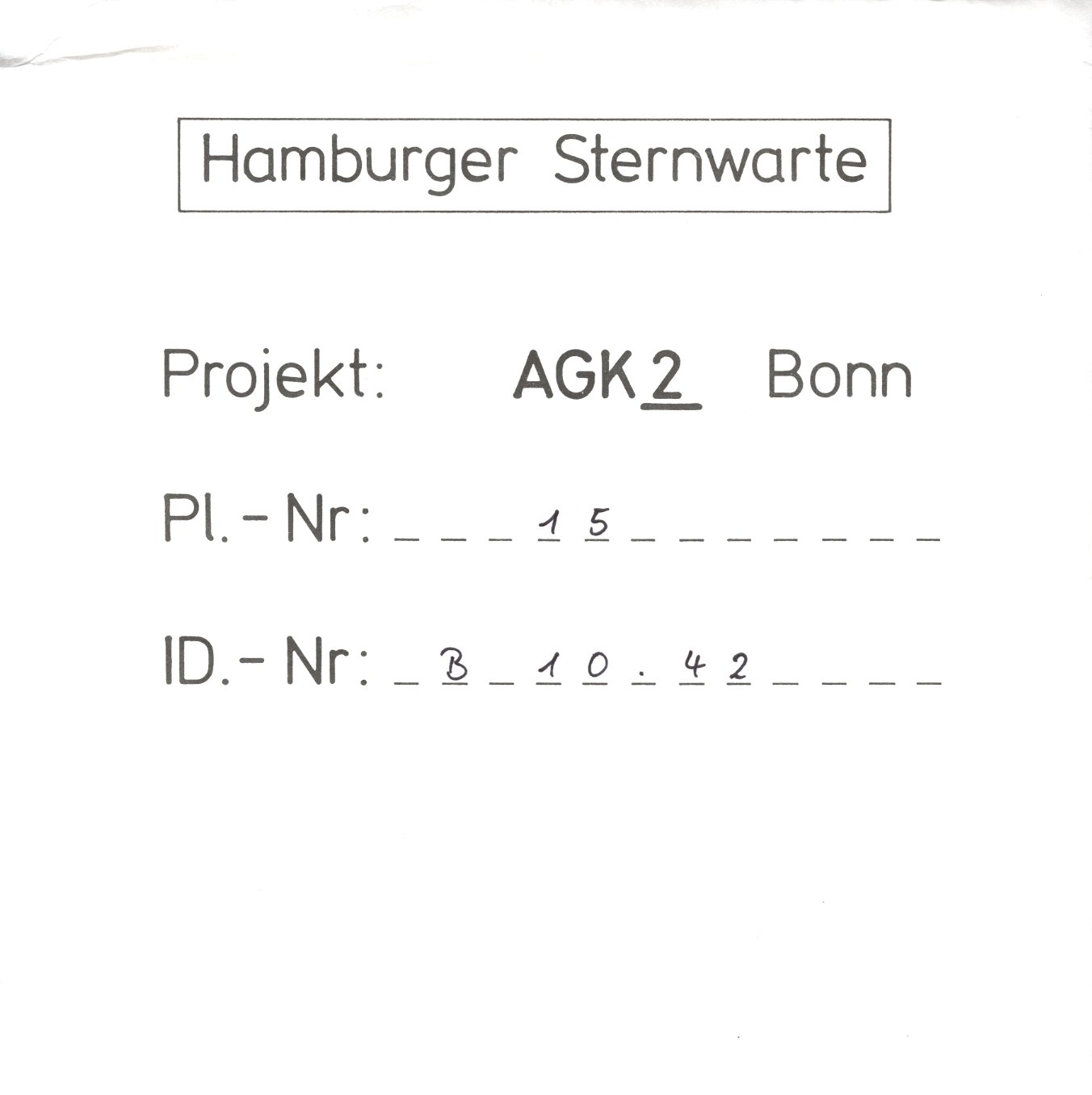 Plate envelope