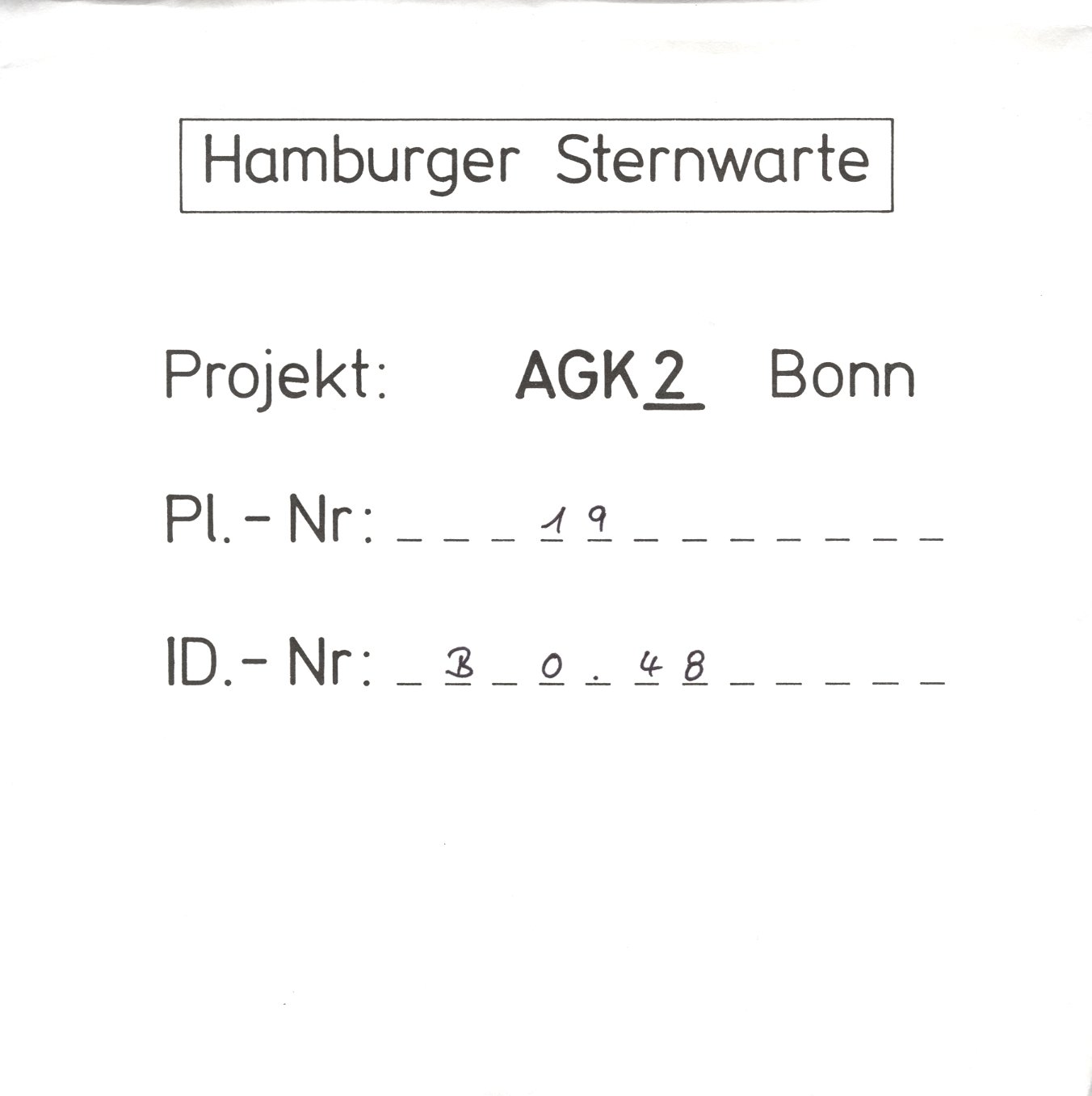 Plate envelope
