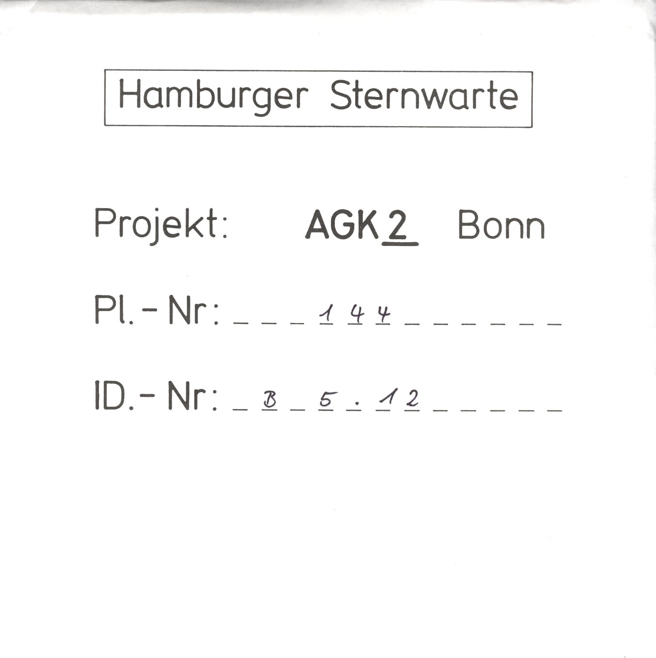 Plate envelope