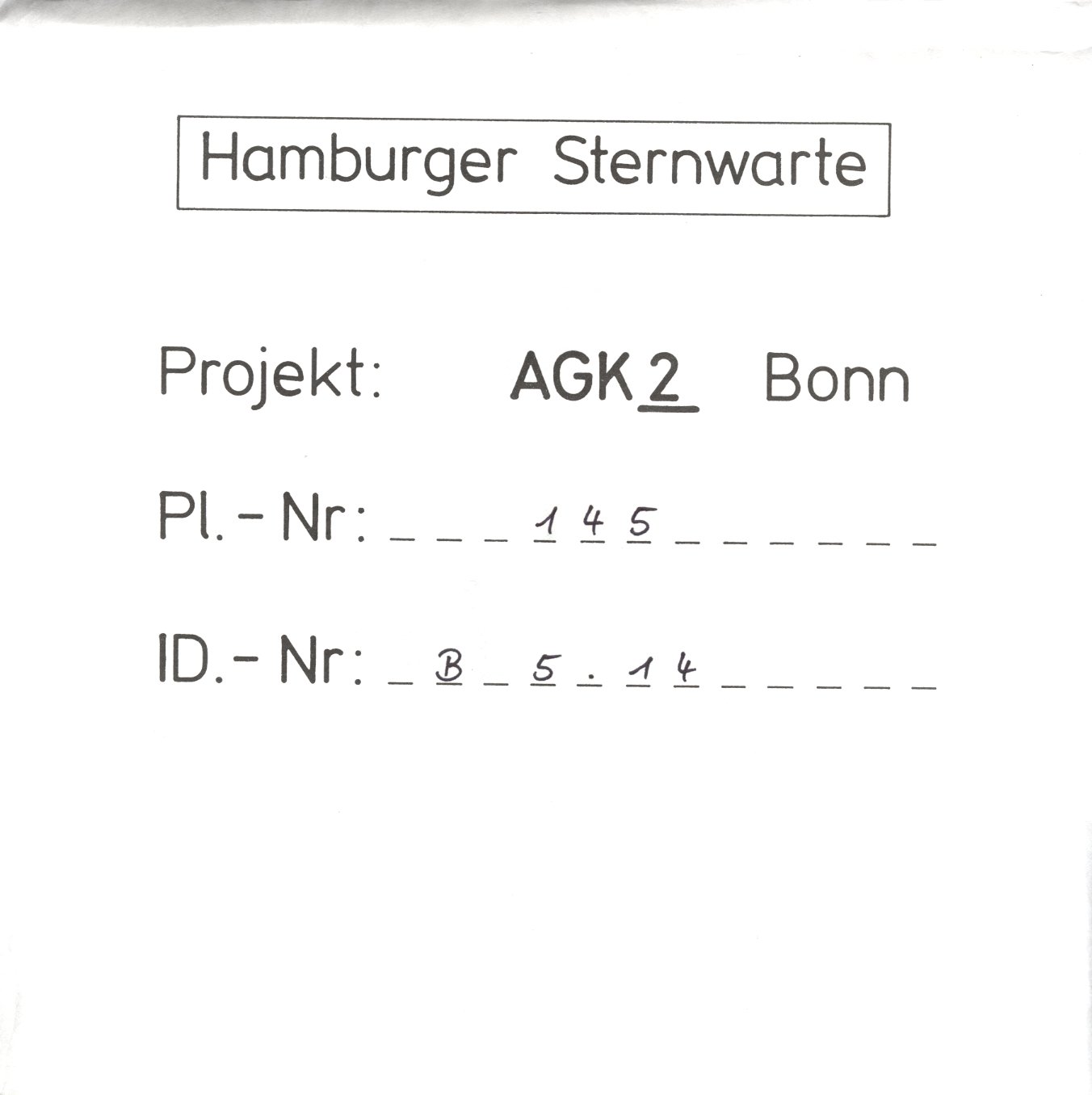 Plate envelope