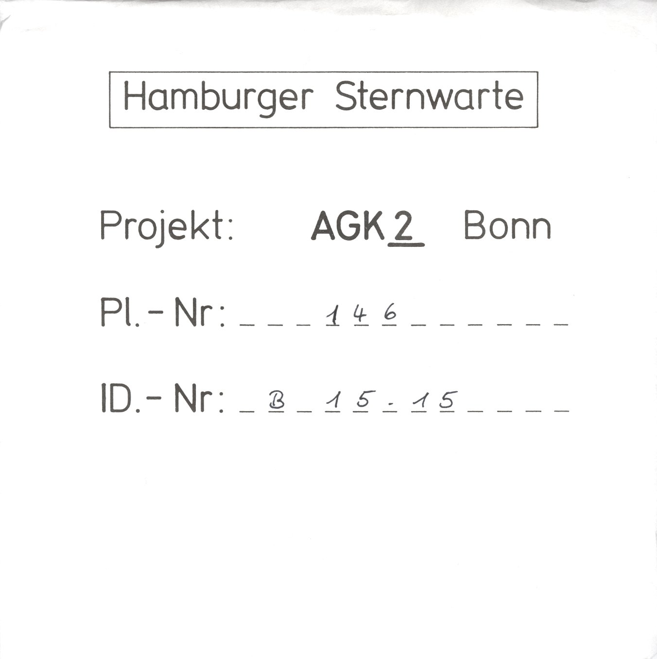 Plate envelope