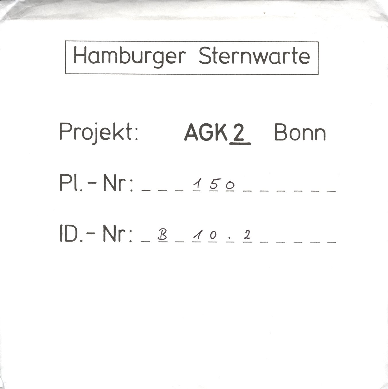 Plate envelope