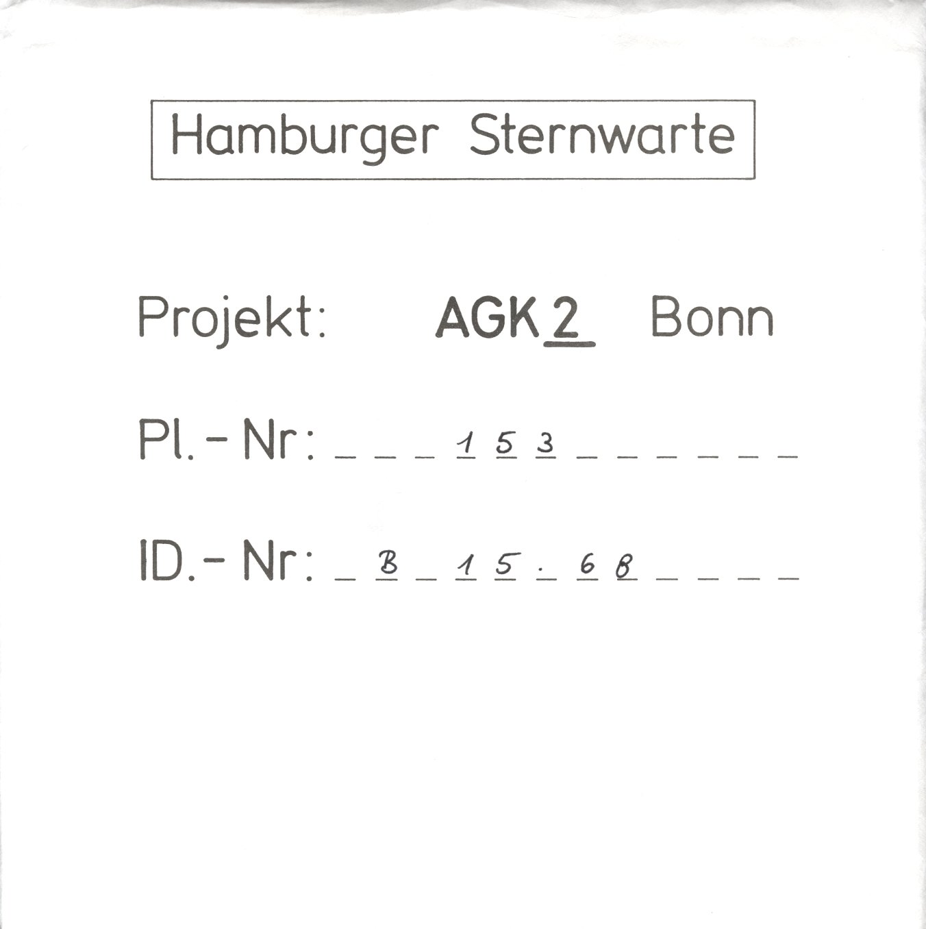 Plate envelope