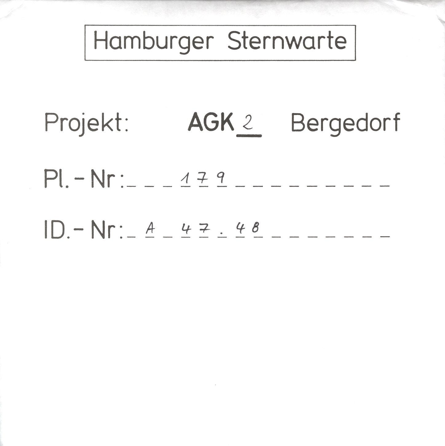 Plate envelope