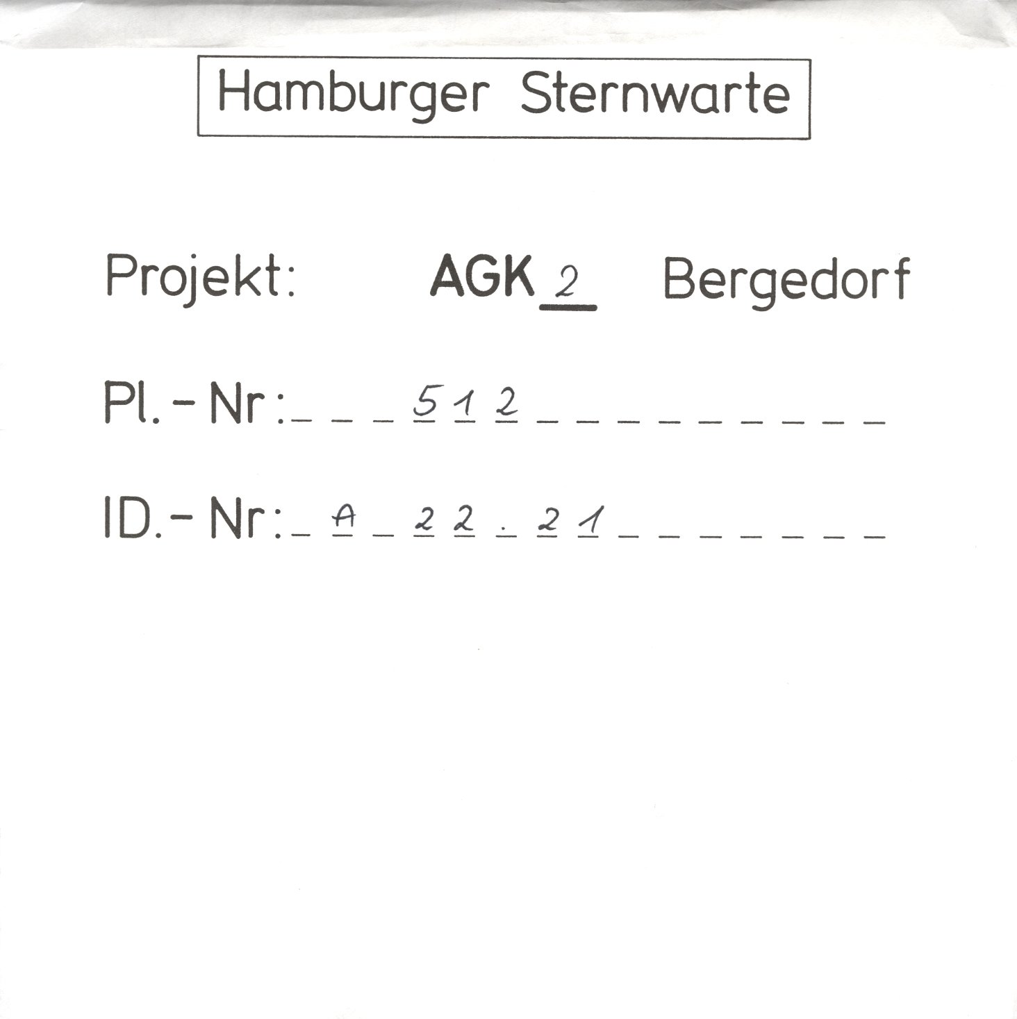 Plate envelope