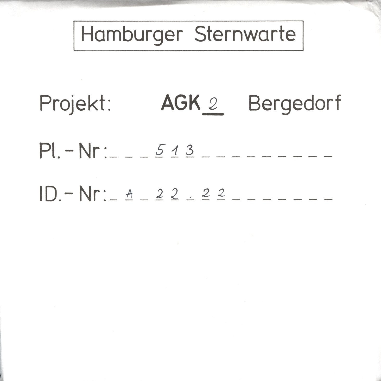 Plate envelope