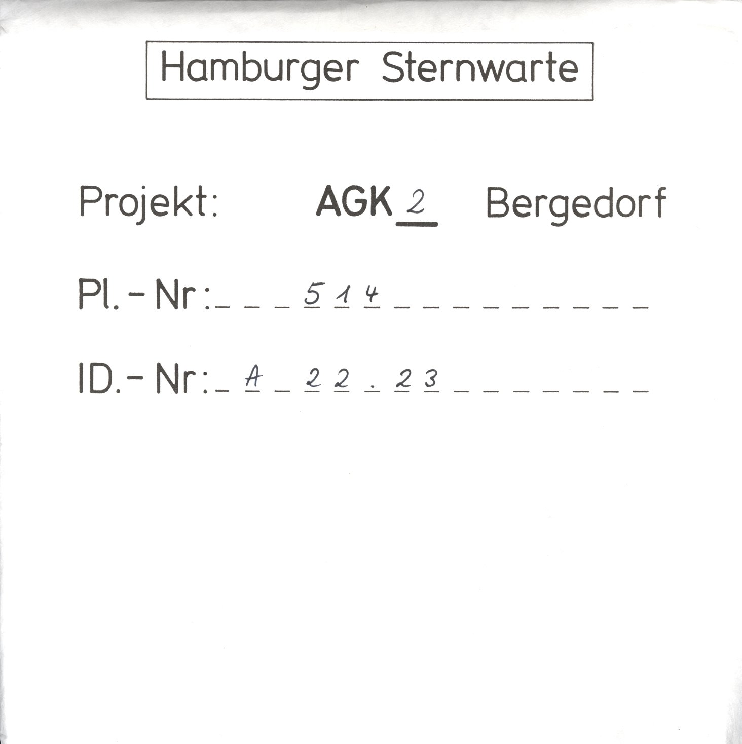 Plate envelope