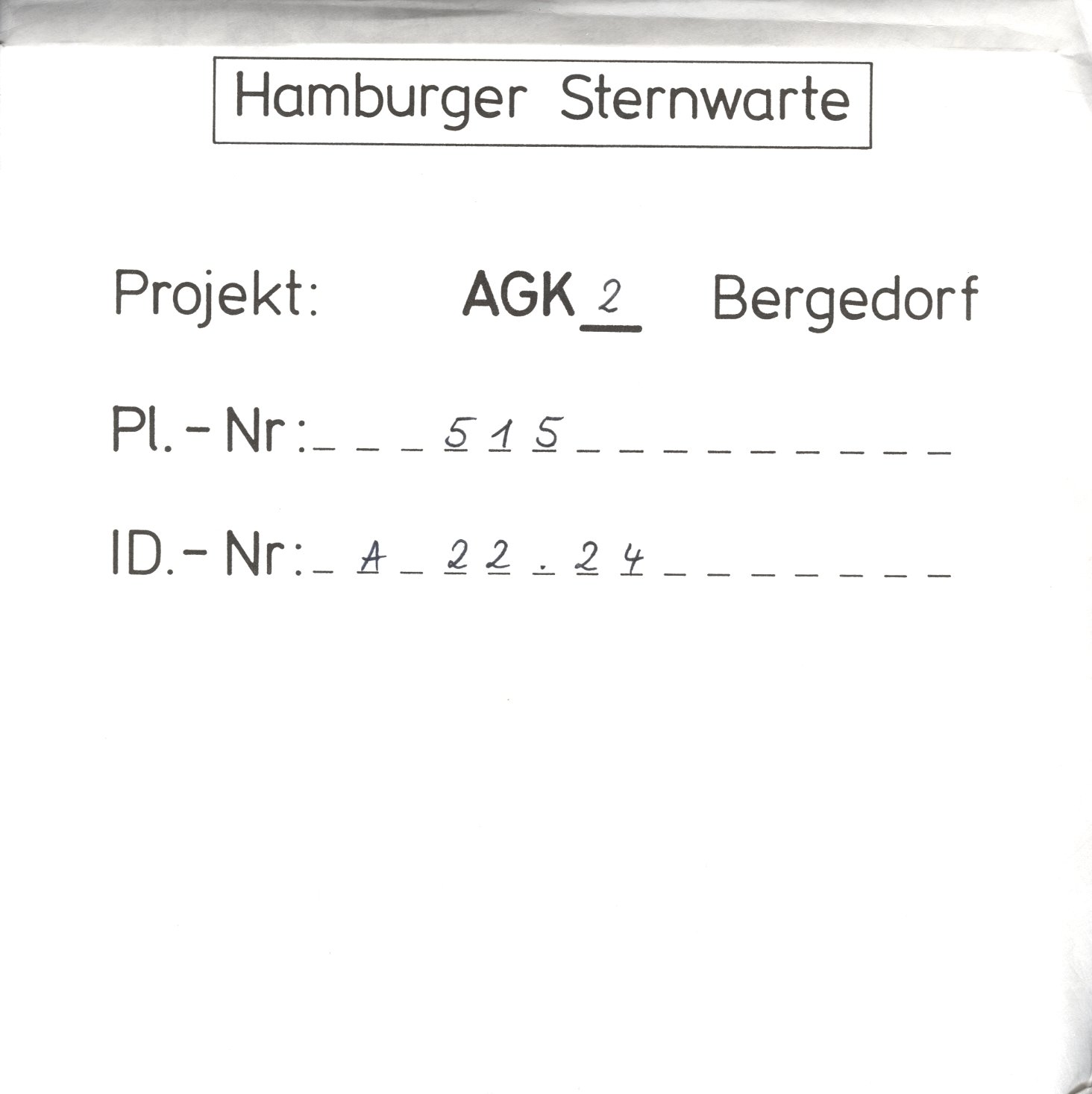 Plate envelope